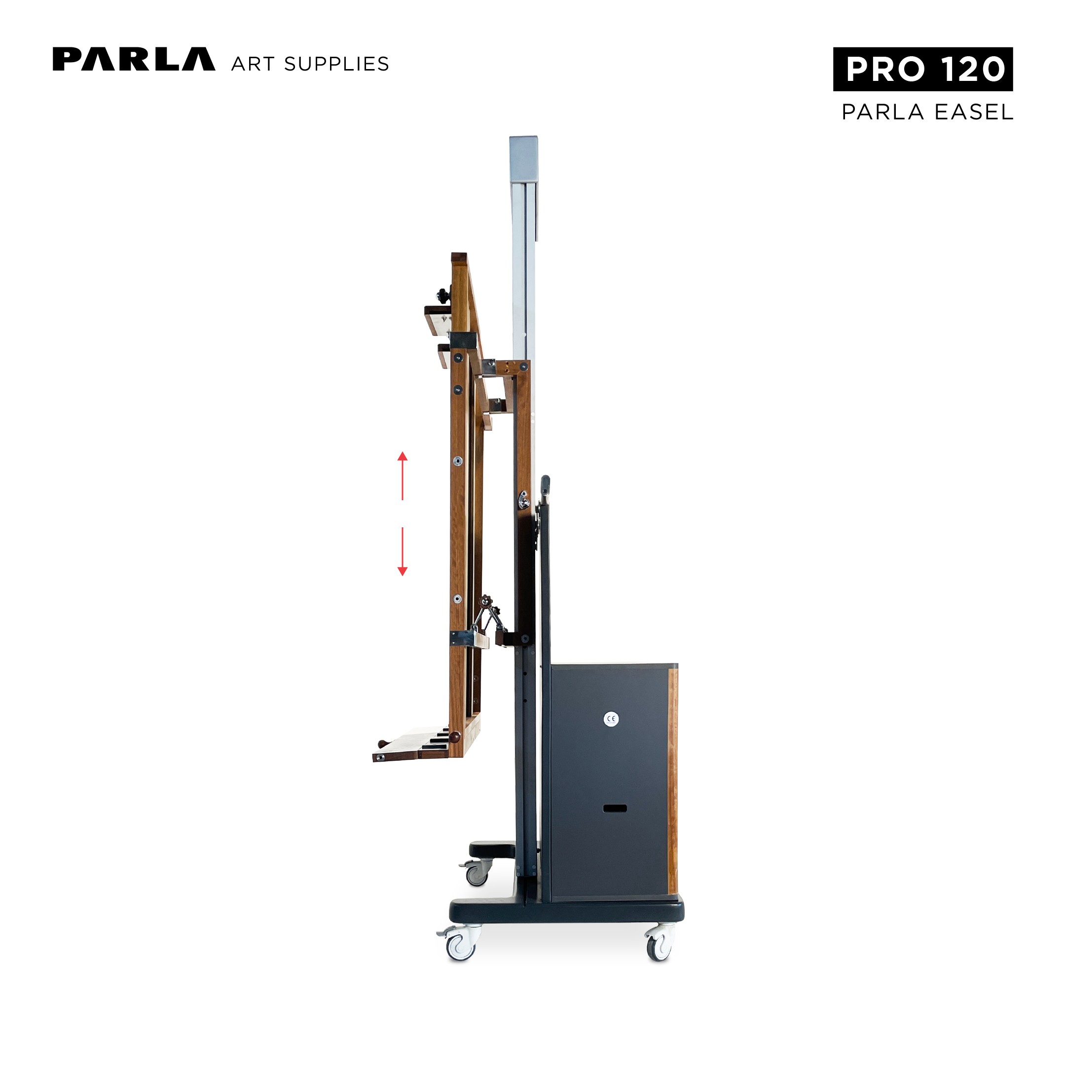 Pro Series Easel 120: Professional Iroko Wooden Portable Special Design Easel Stand for Artists and Museums