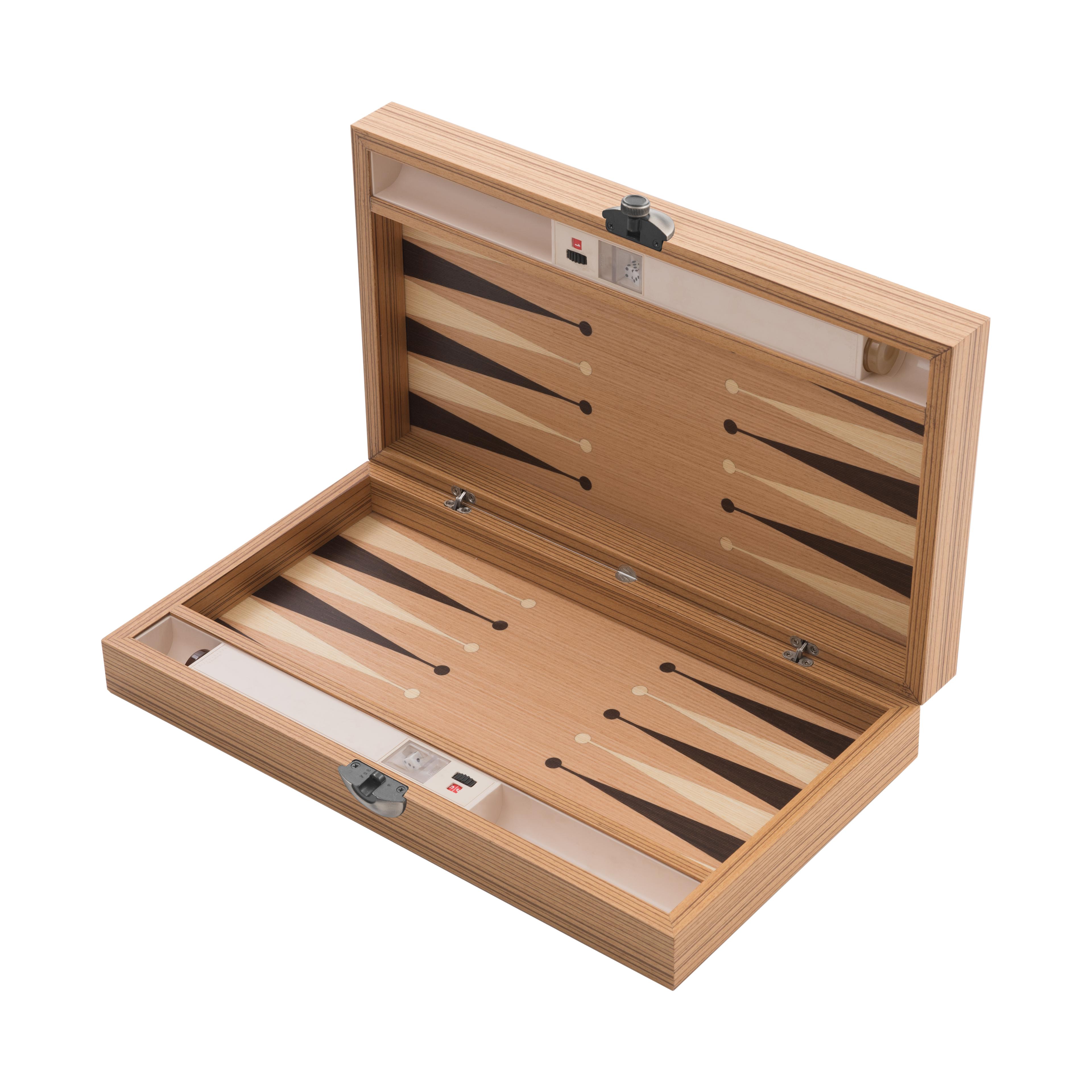 Era Backgammon 35 Handmade Backgammon Set - Personalized Premium with Ultramarine Leather, Custom Name and Logo, High Quality Wooden Board