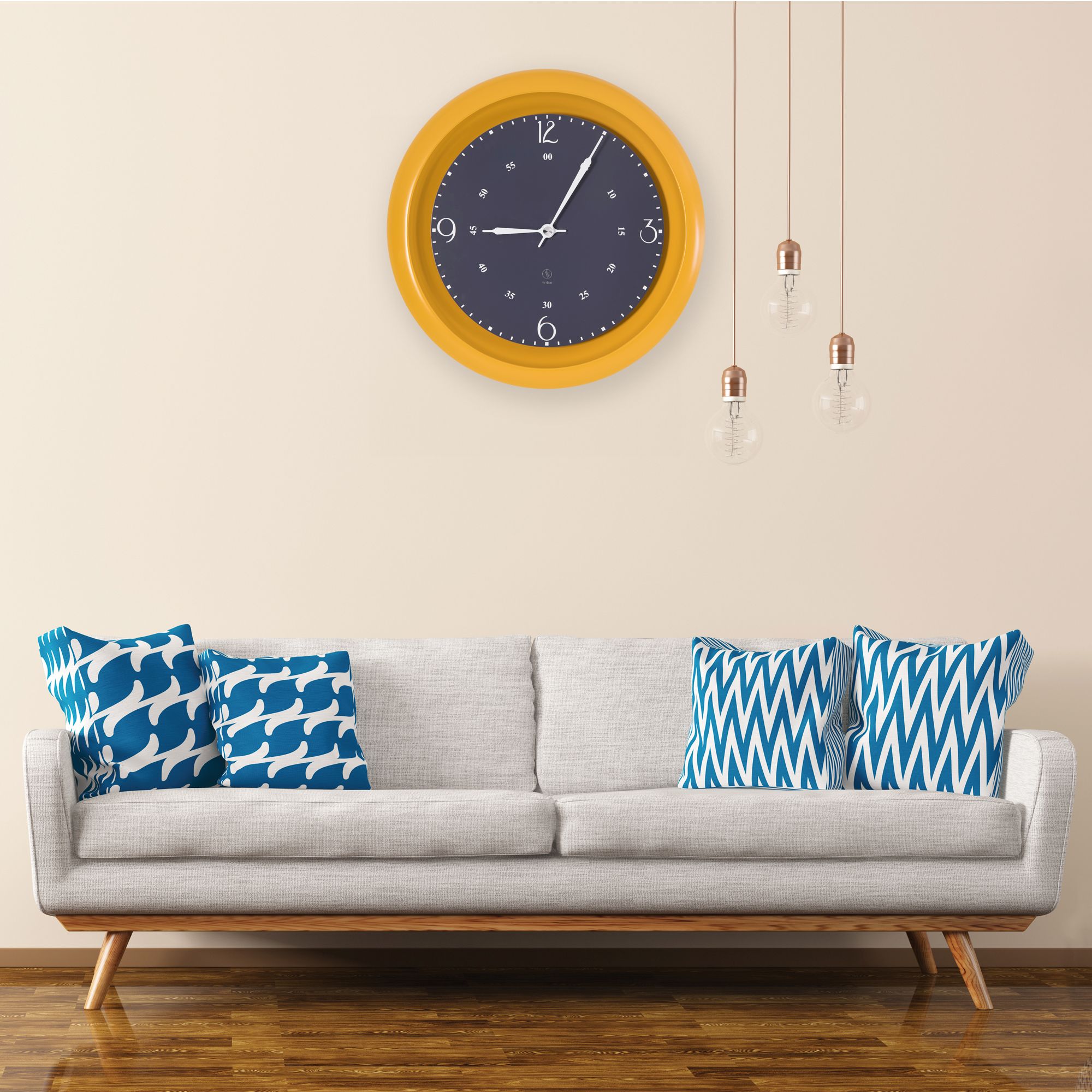 SY Time İbora 70 CM Wall Clock - 6990 Patented Magnetic Dial System, Adjustable Hands, Fiberglass and Aluminum Design