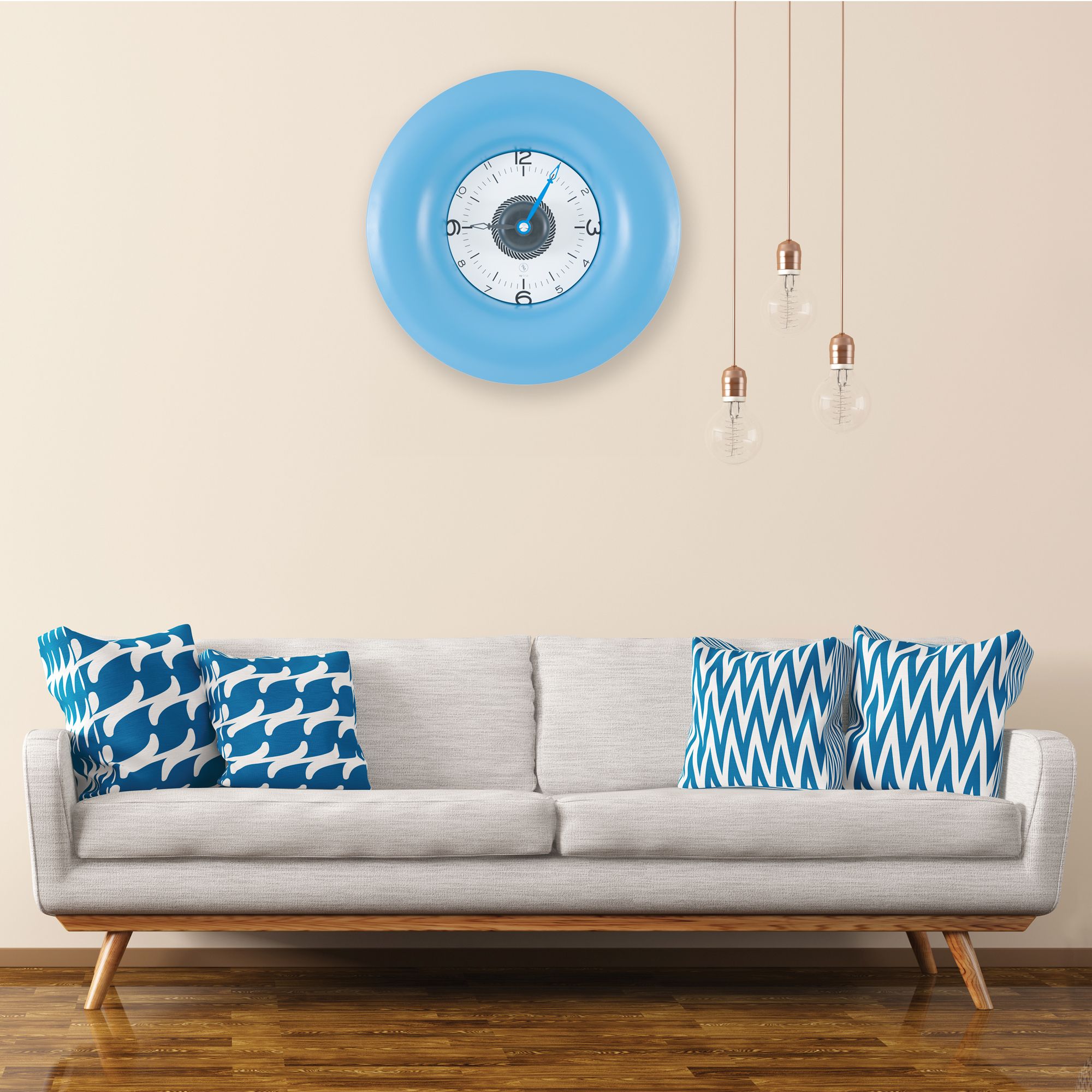 SY Time Datça 70 CM Duvar Saati - 6594 Patentli Manyetik Kadran Sistemi, Ayarlanabilir Kollar, Fiberglas ve Alüminyum Tasarım