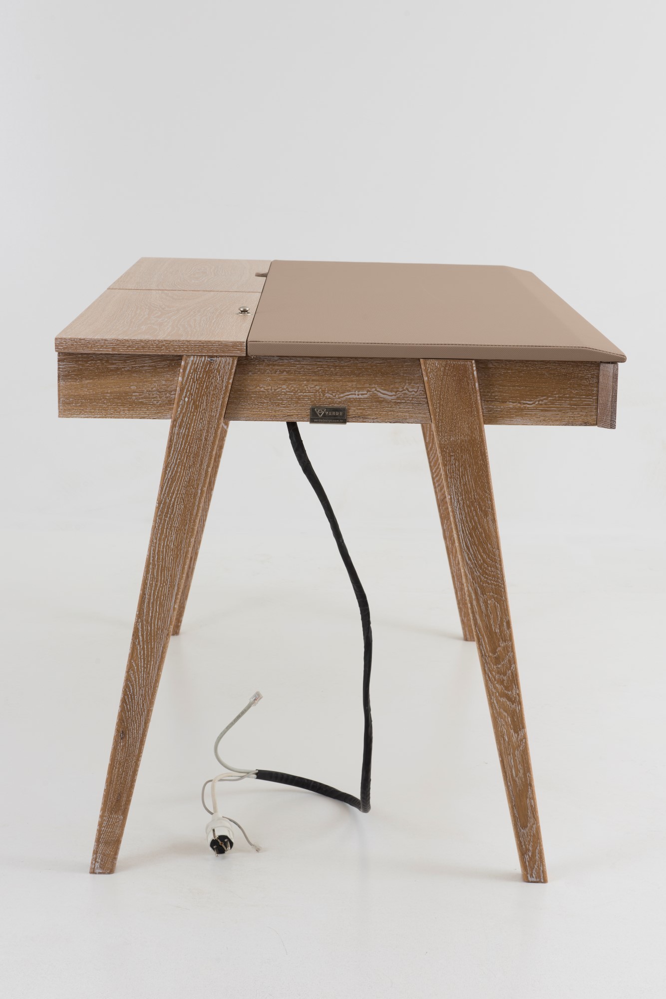 Picta : Study Desk 120 CM - Modern Solid Oak and Walnut Desk for Office, Study Room or Home Use