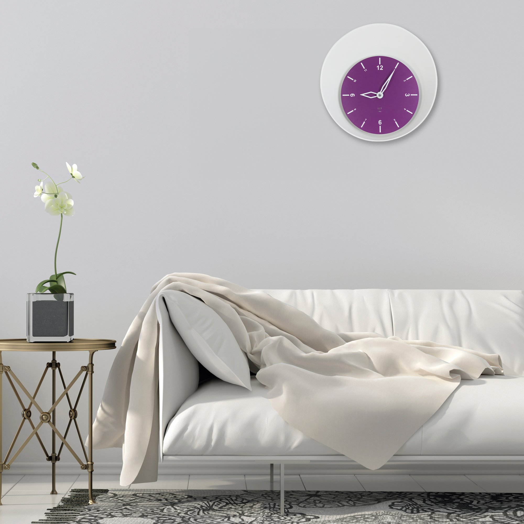 SY Time Termessos 50 CM Wall Clock - 9540 Patented Magnetic Dial System, Adjustable Hands, Fiberglass and Aluminum Design