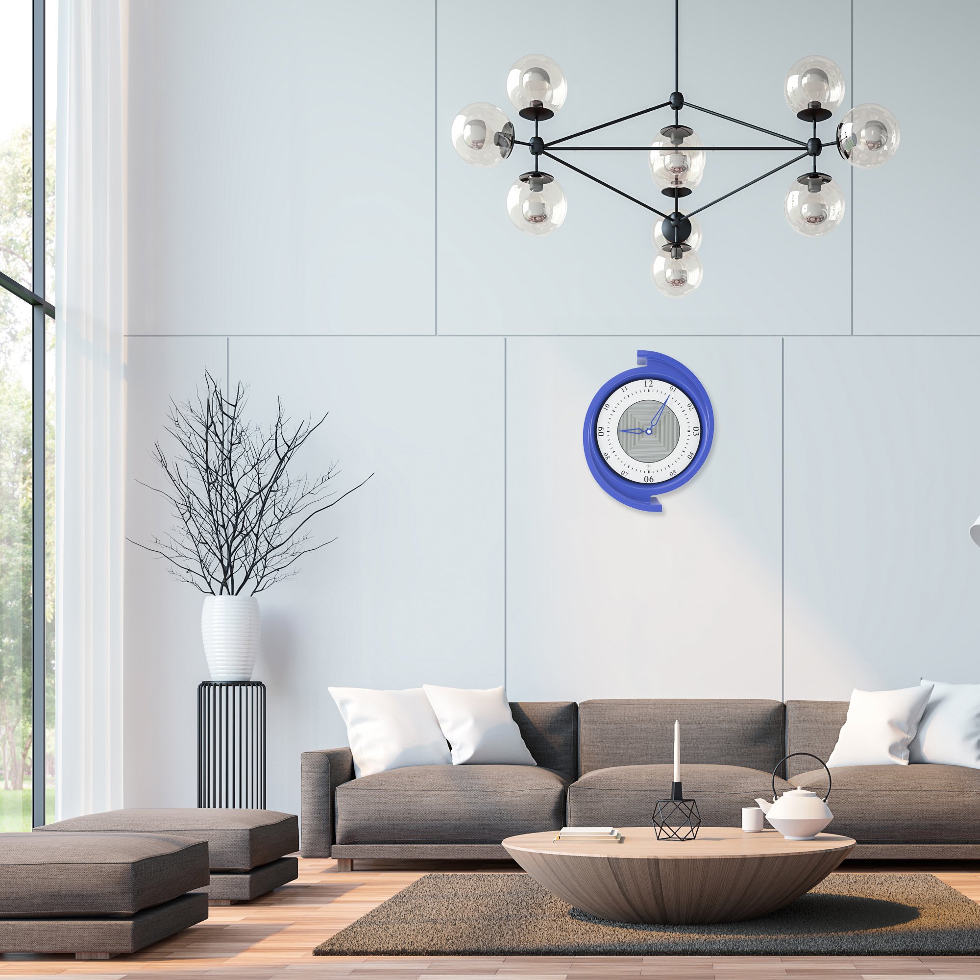 SY Time Pera 80 CM Wall Clock - 6778 Patented Magnetic Dial System, Adjustable Hands, Fiberglass and Aluminum Design