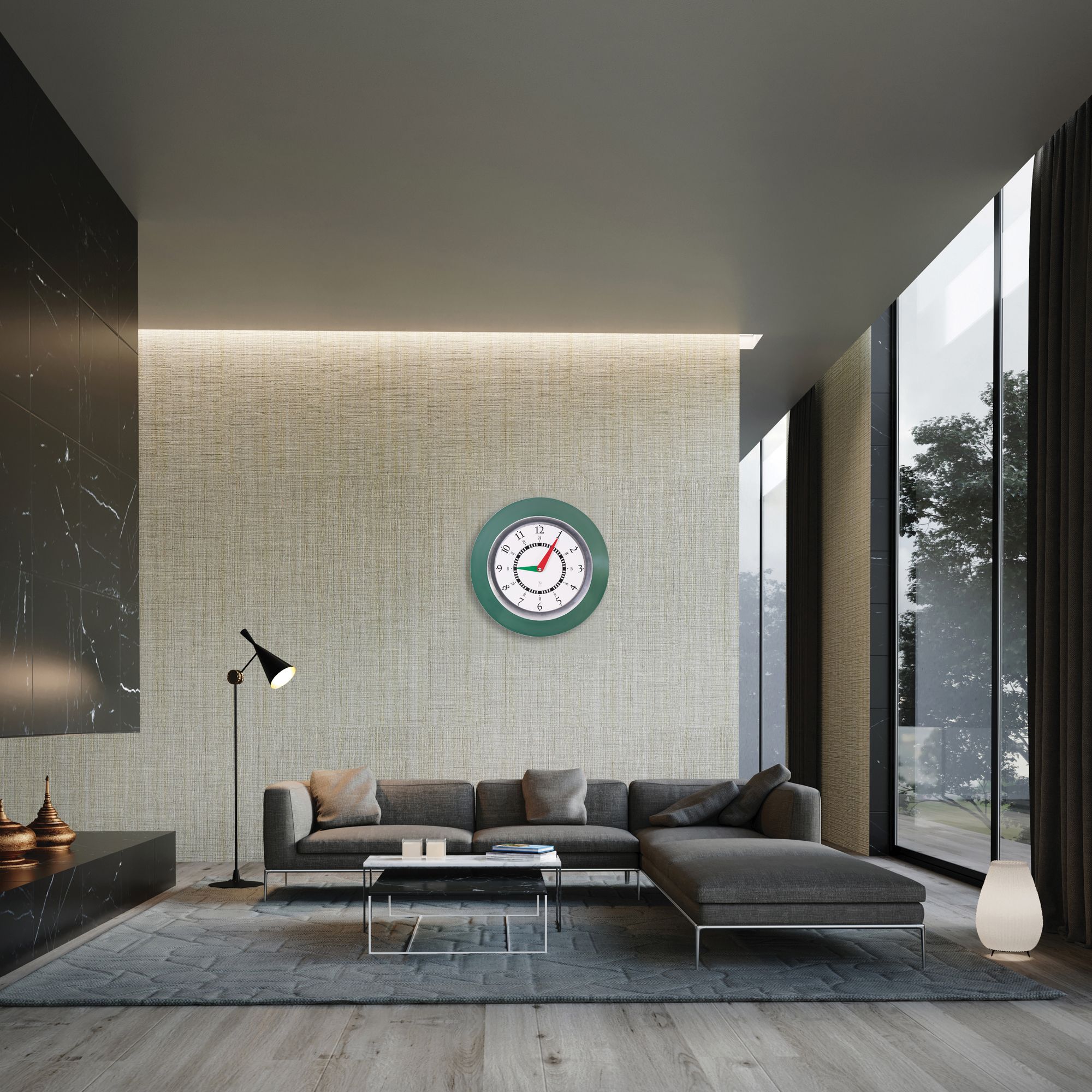 SY Time Urartu 80 CM Duvar Saati - 7232 Patentli Manyetik Kadran Sistemi, Ayarlanabilir Kollar, Fiberglas ve Alüminyum Tasarım