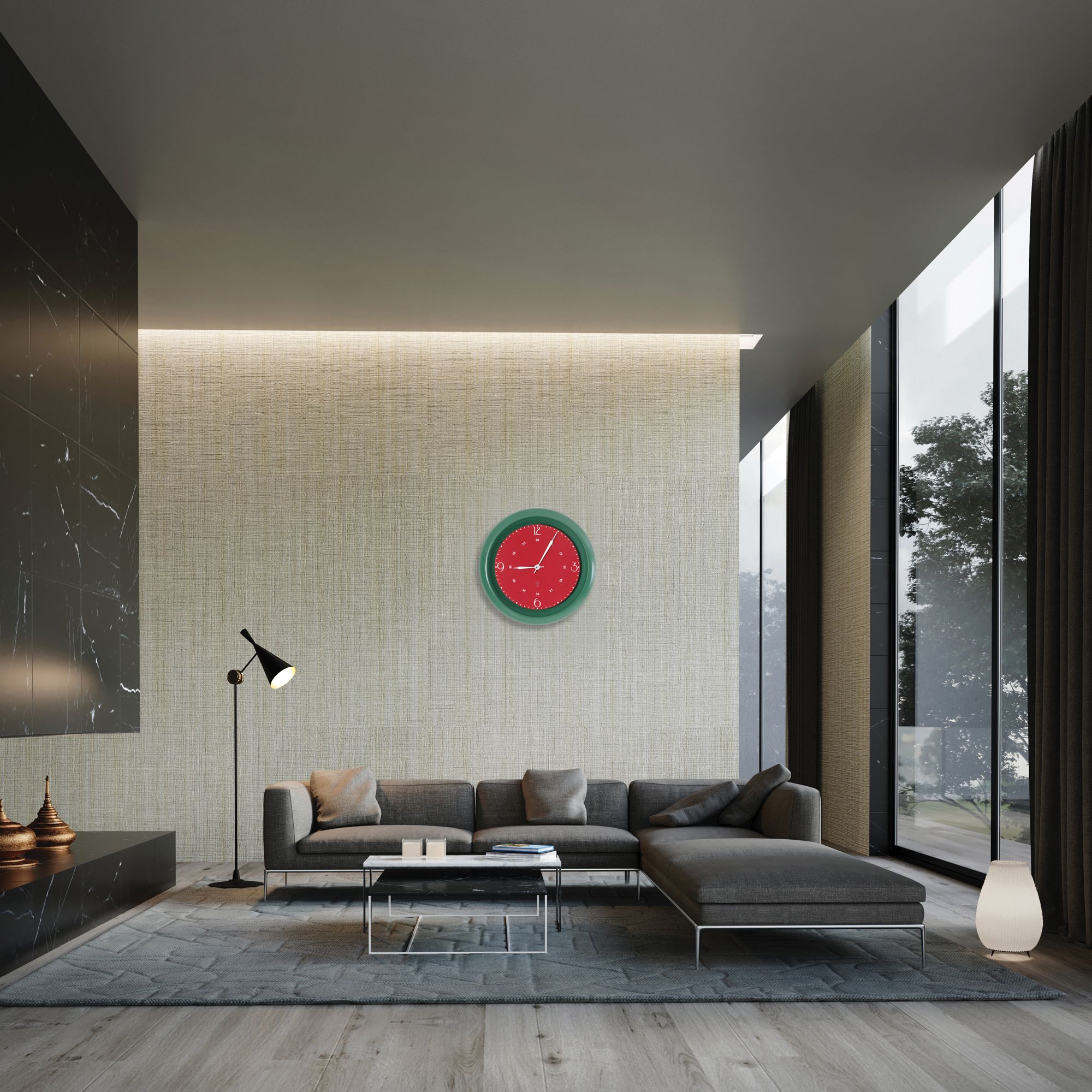 SY Time İbora 70 CM Duvar Saati - 7010 Patentli Manyetik Kadran Sistemi, Ayarlanabilir Kollar, Fiberglas ve Alüminyum Tasarım
