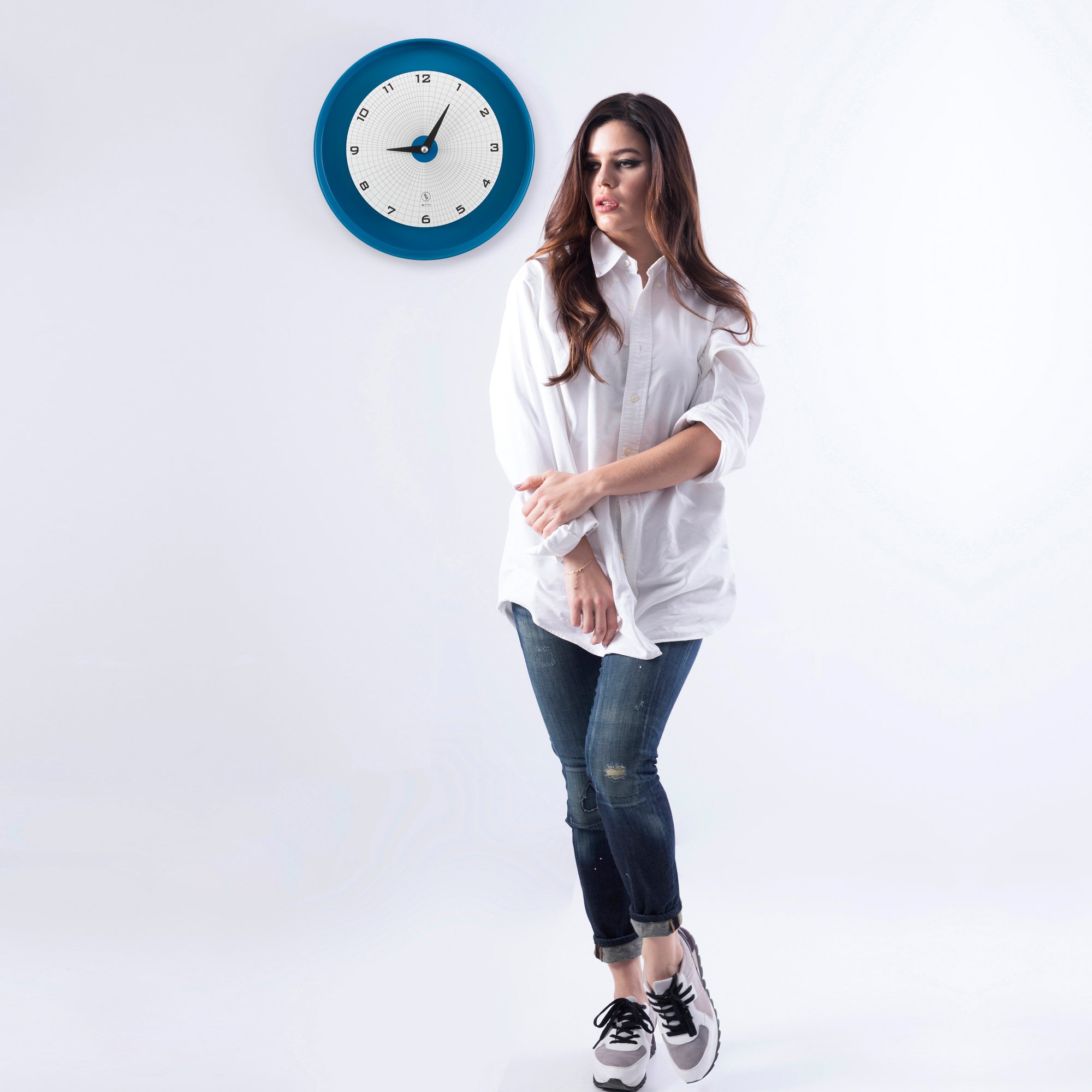 SY Time Adrasan 50 CM Duvar Saati - 7294 Patentli Manyetik Kadran Sistemi, Ayarlanabilir Kollar, Fiberglas ve Alüminyum Tasarım