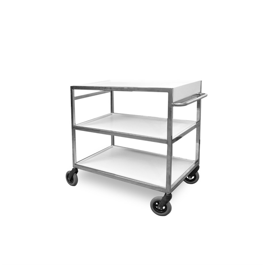 Versatile Serving Trolleys - Stainless Steel, Teak, Fiberglass Multi-Purpose, Meat&Fish, Standard, Classic Serving Trolleys for Indoor/Outdoor Use - Classic Service Cart