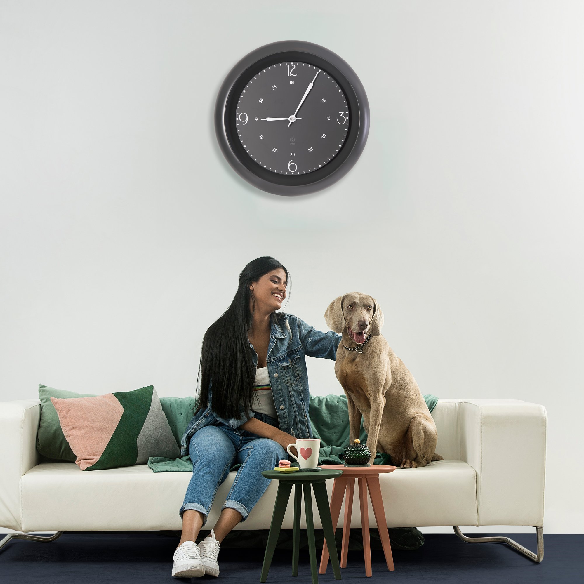 SY Time İbora 70 CM Duvar Saati - 7034 Patentli Manyetik Kadran Sistemi, Ayarlanabilir Kollar, Fiberglas ve Alüminyum Tasarım