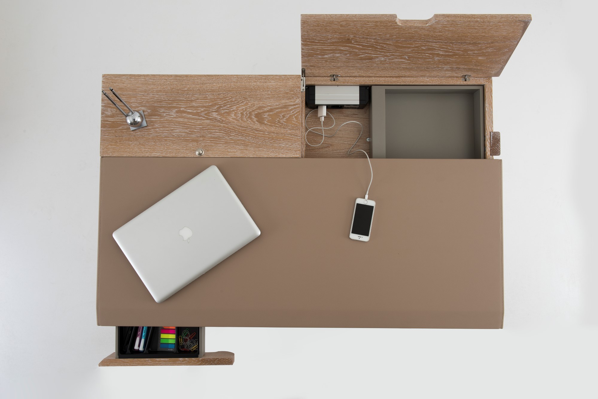 Picta : Study Desk 120 CM - Modern Solid Oak and Walnut Desk for Office, Study Room or Home Use