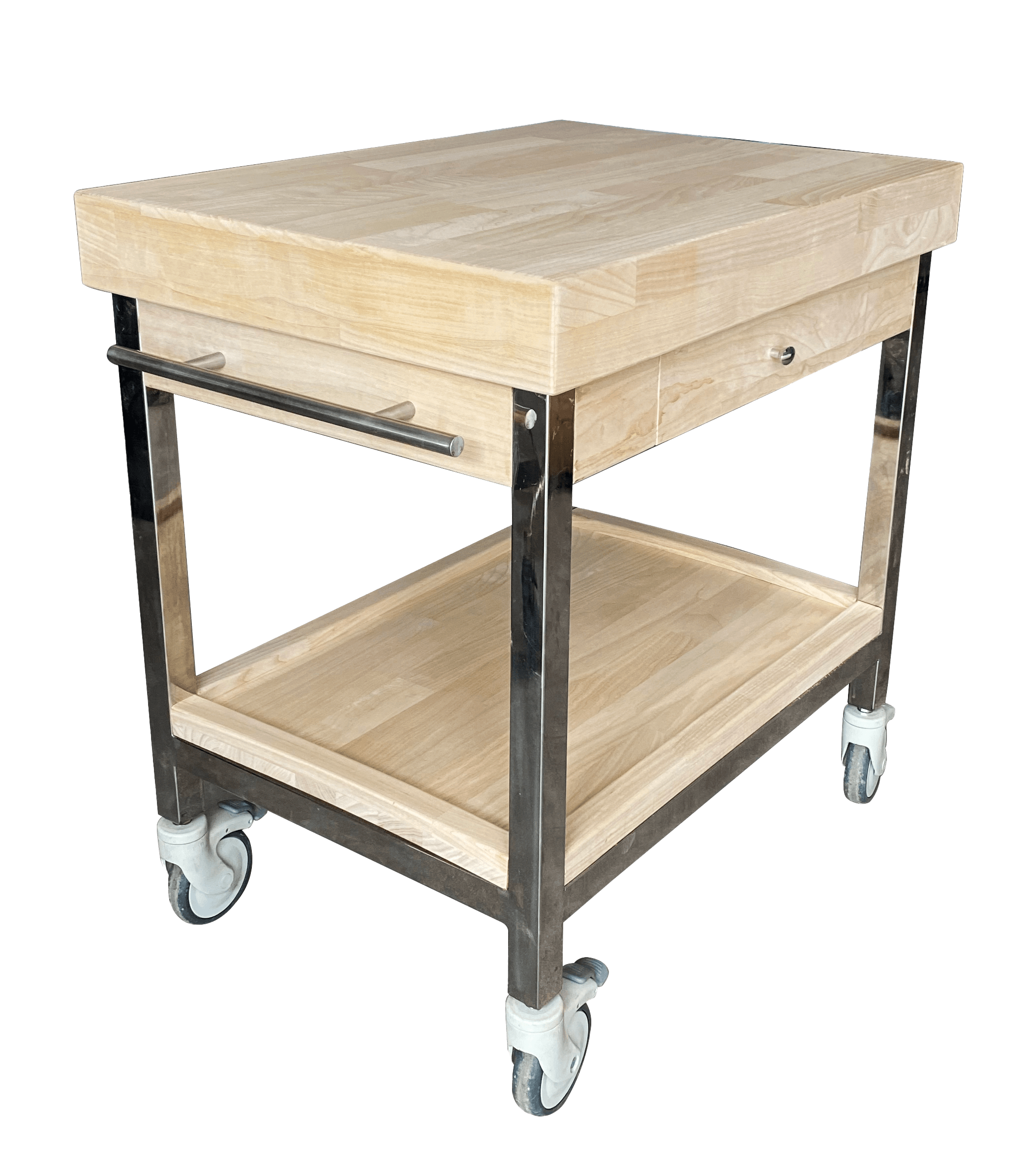 Versatile Serving Trolleys - Stainless Steel, Teak, Fiberglass Multi-Purpose, Meat&Fish, Standard, Classic Serving Trolleys for Indoor/Outdoor Use - Meat Service Cart