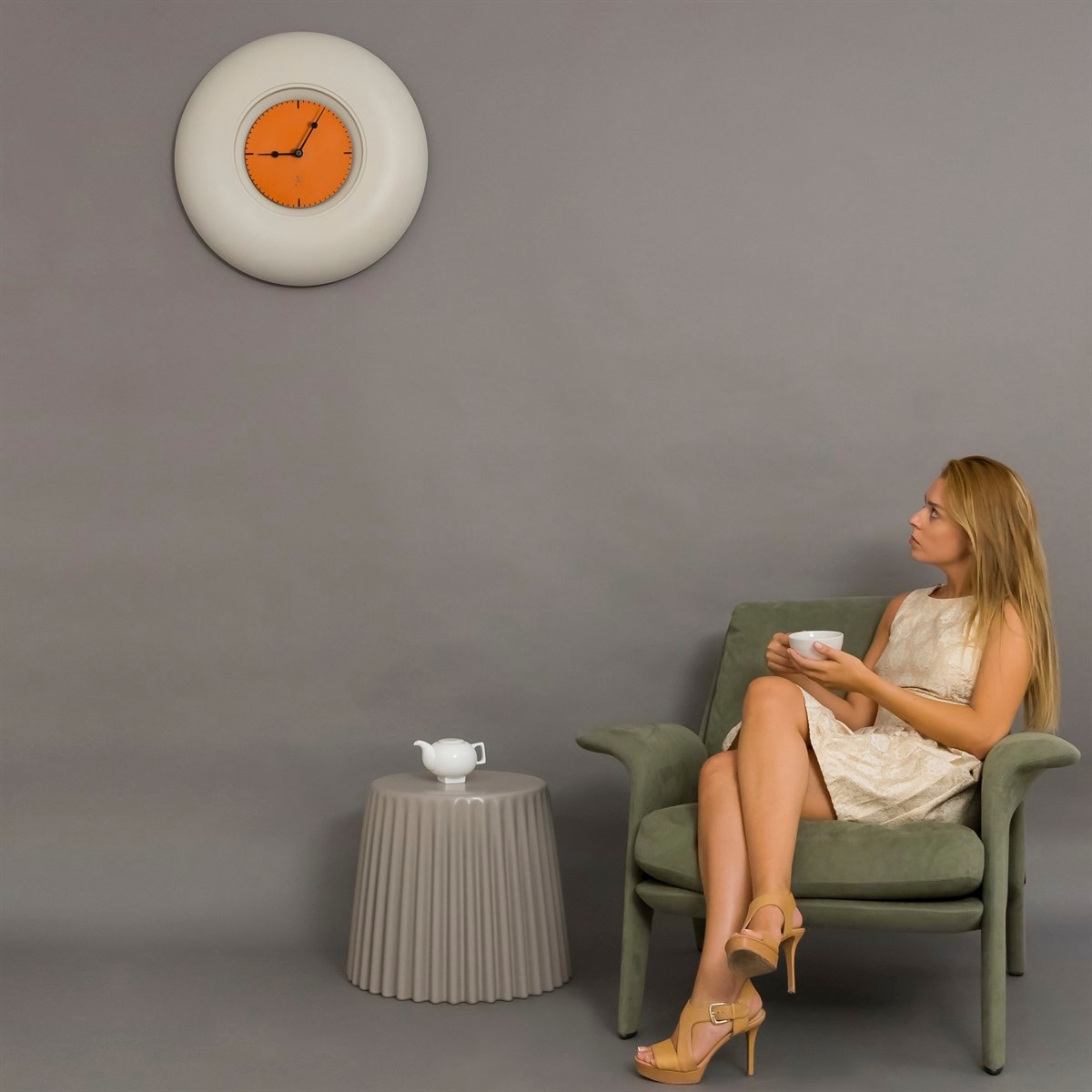 SY Time Kapadokya 60 CM Duvar Saati - 9861 Patentli Manyetik Kadran Sistemi, Ayarlanabilir Kollar, Fiberglas ve Alüminyum Tasarım