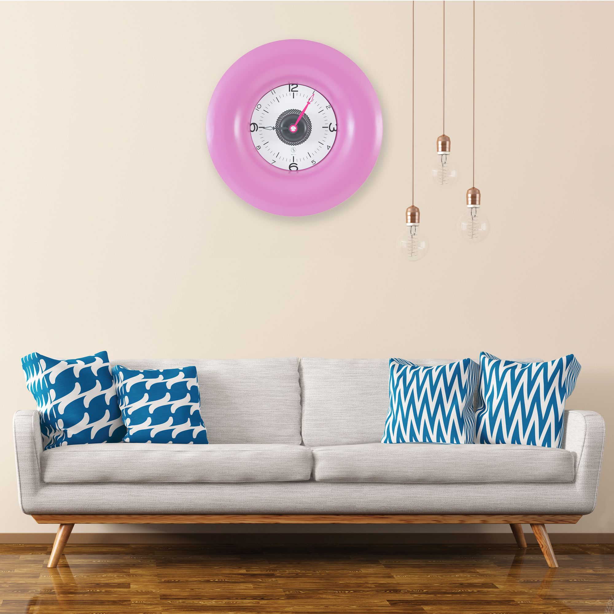SY Time Datça 70 CM Duvar Saati - 6570 Patentli Manyetik Kadran Sistemi, Ayarlanabilir Kollar, Fiberglas ve Alüminyum Tasarım