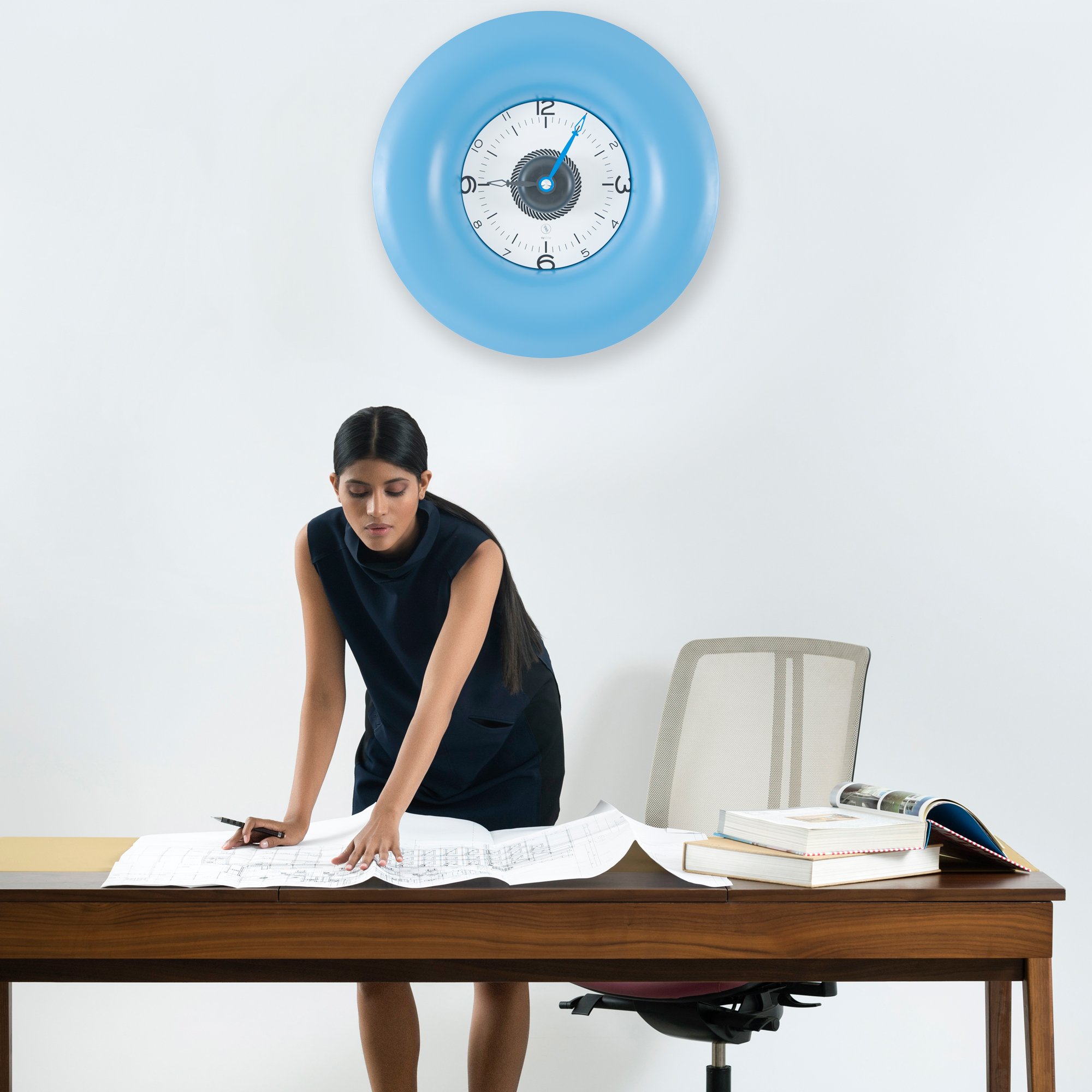 SY Time Datça 70 CM Duvar Saati - 6594 Patentli Manyetik Kadran Sistemi, Ayarlanabilir Kollar, Fiberglas ve Alüminyum Tasarım