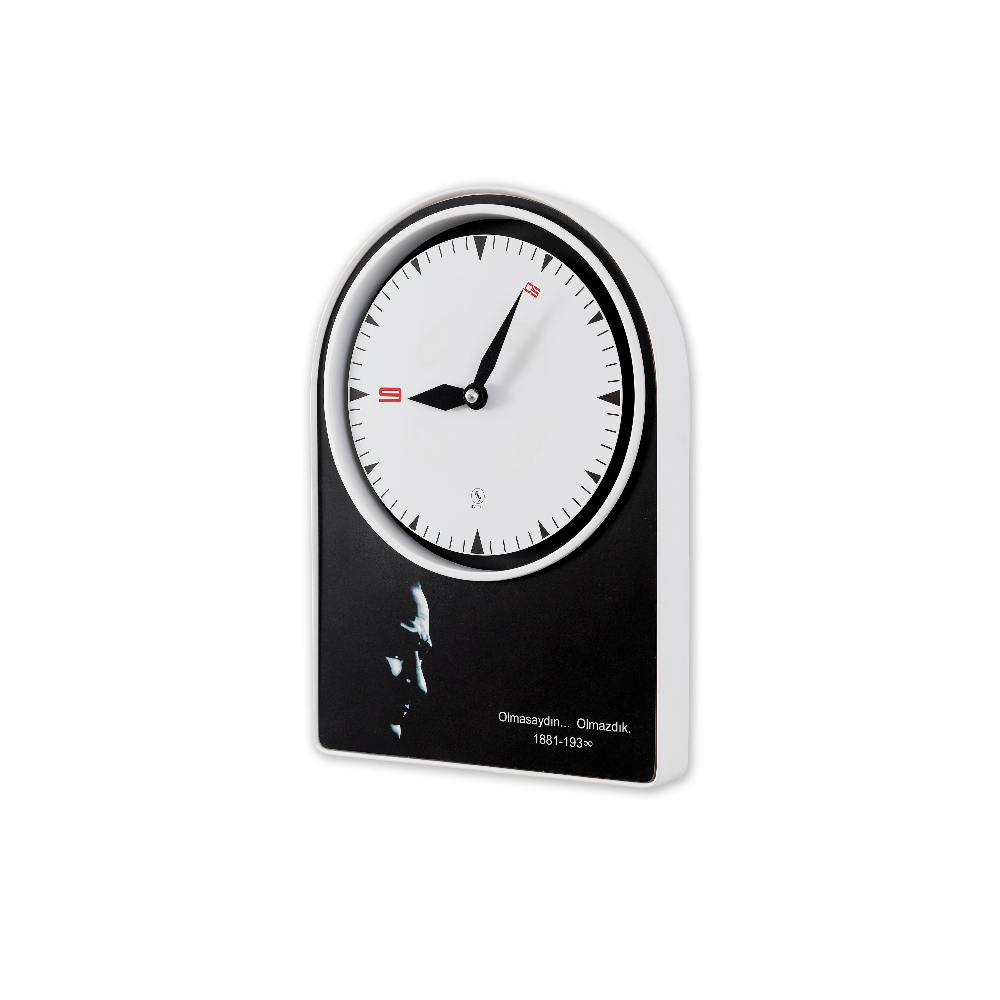 Thessaloniki Wall Clock 64 CM Patented Magnetic Dial System, Adjustable Hands, Fiberglass and Aluminum Design