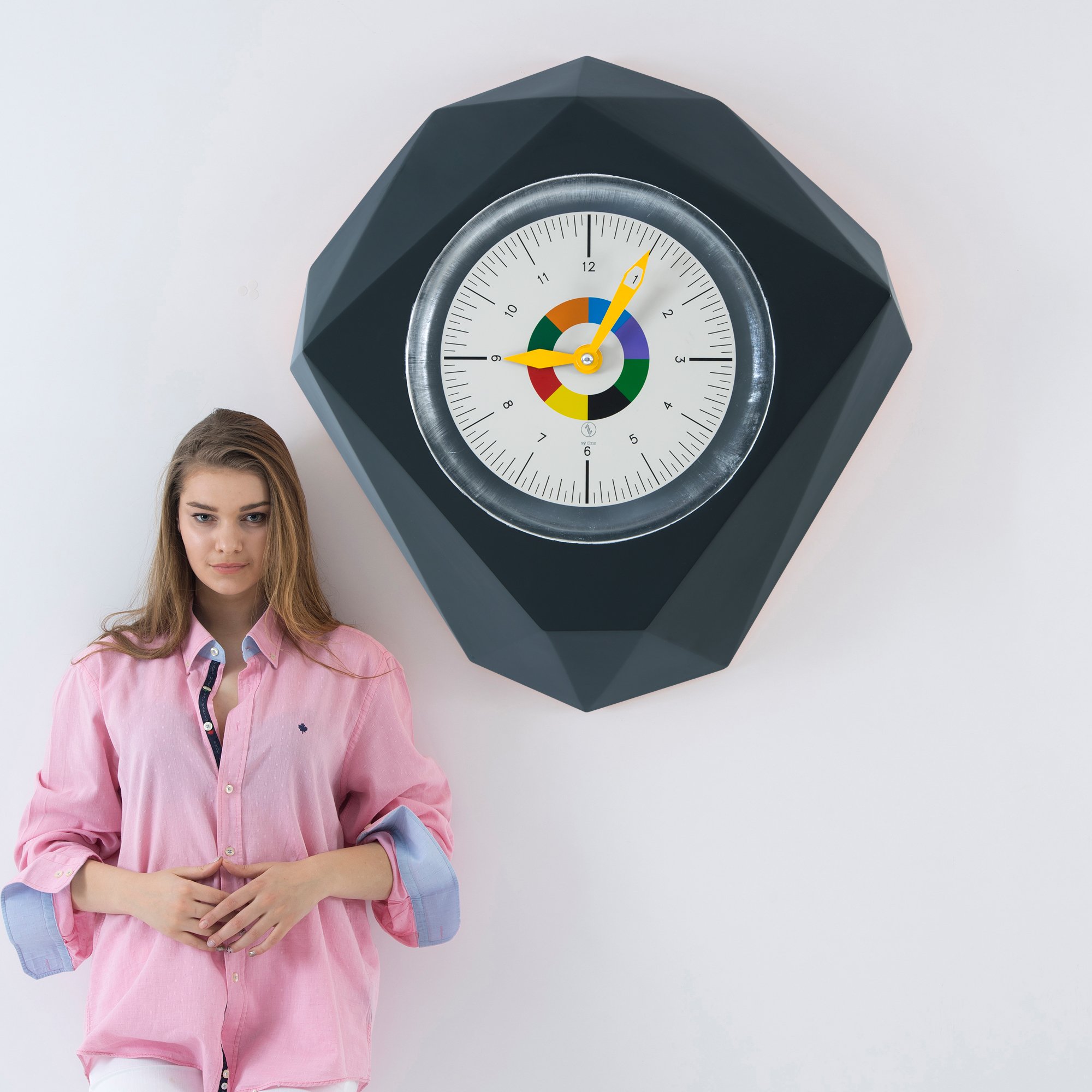 SY Time Cumra 90 CM Wall Clock - 6723 Patented Magnetic Dial System, Adjustable Hands, Fiberglass and Aluminum Design