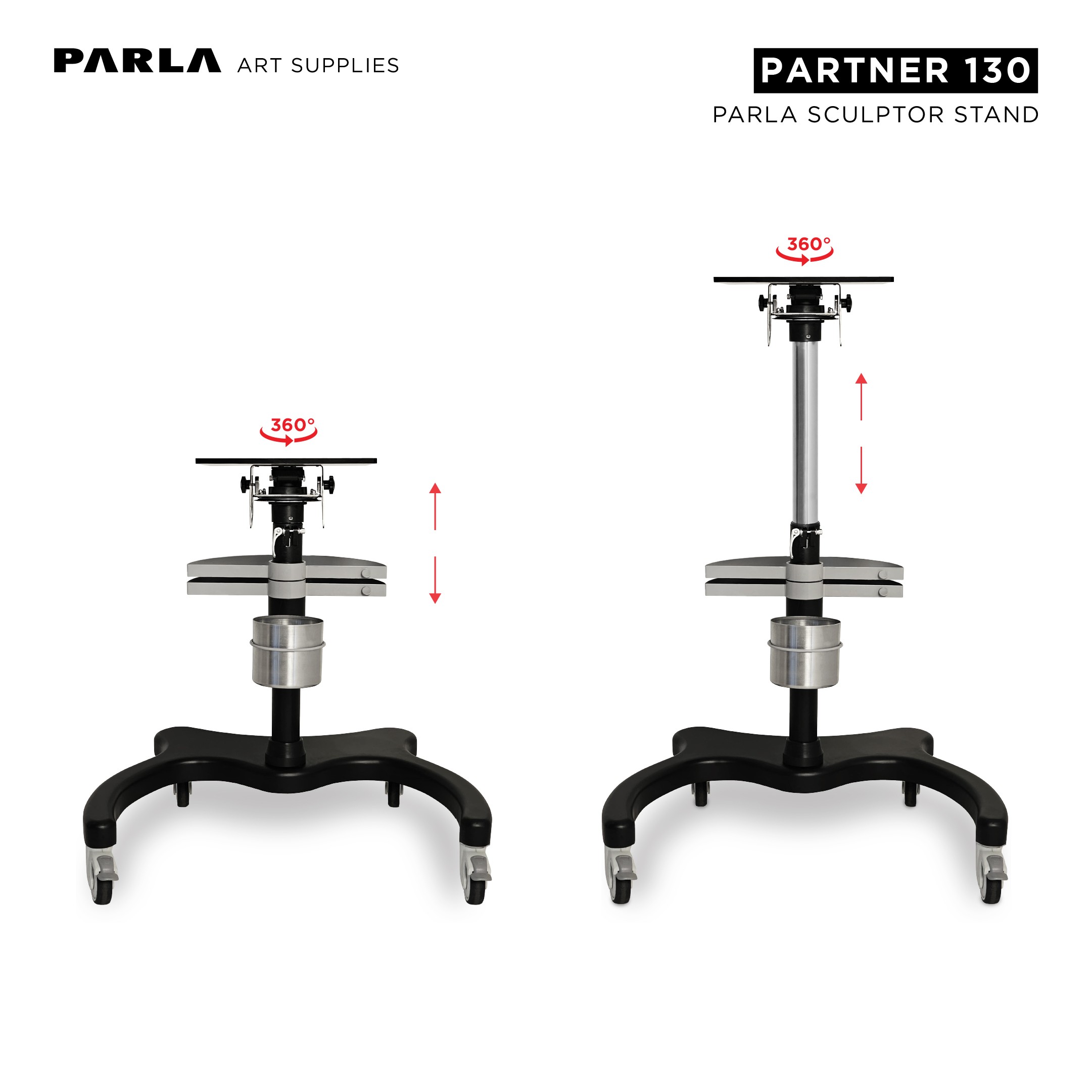 Partner Series Sculptor Stand: Professional Portable Custom Design Sculptor Stand for Artists and Museums