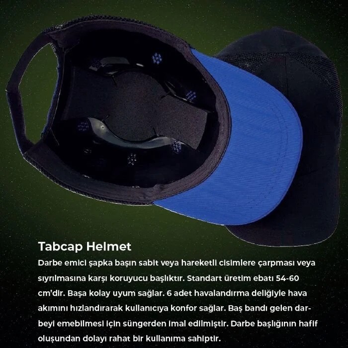 BAYMAX TABCAP Yazlık Helmet Gri Şapka Baret BX-6010