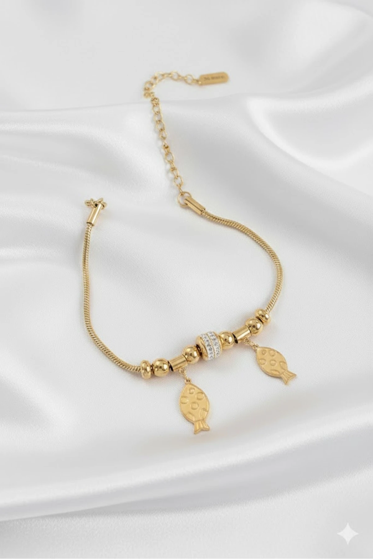 Kadın Bileklik Gold Renk Balık Model Kararmaz 316L Çelik | Şık ve Dayanıklı Takı, Aksesuar