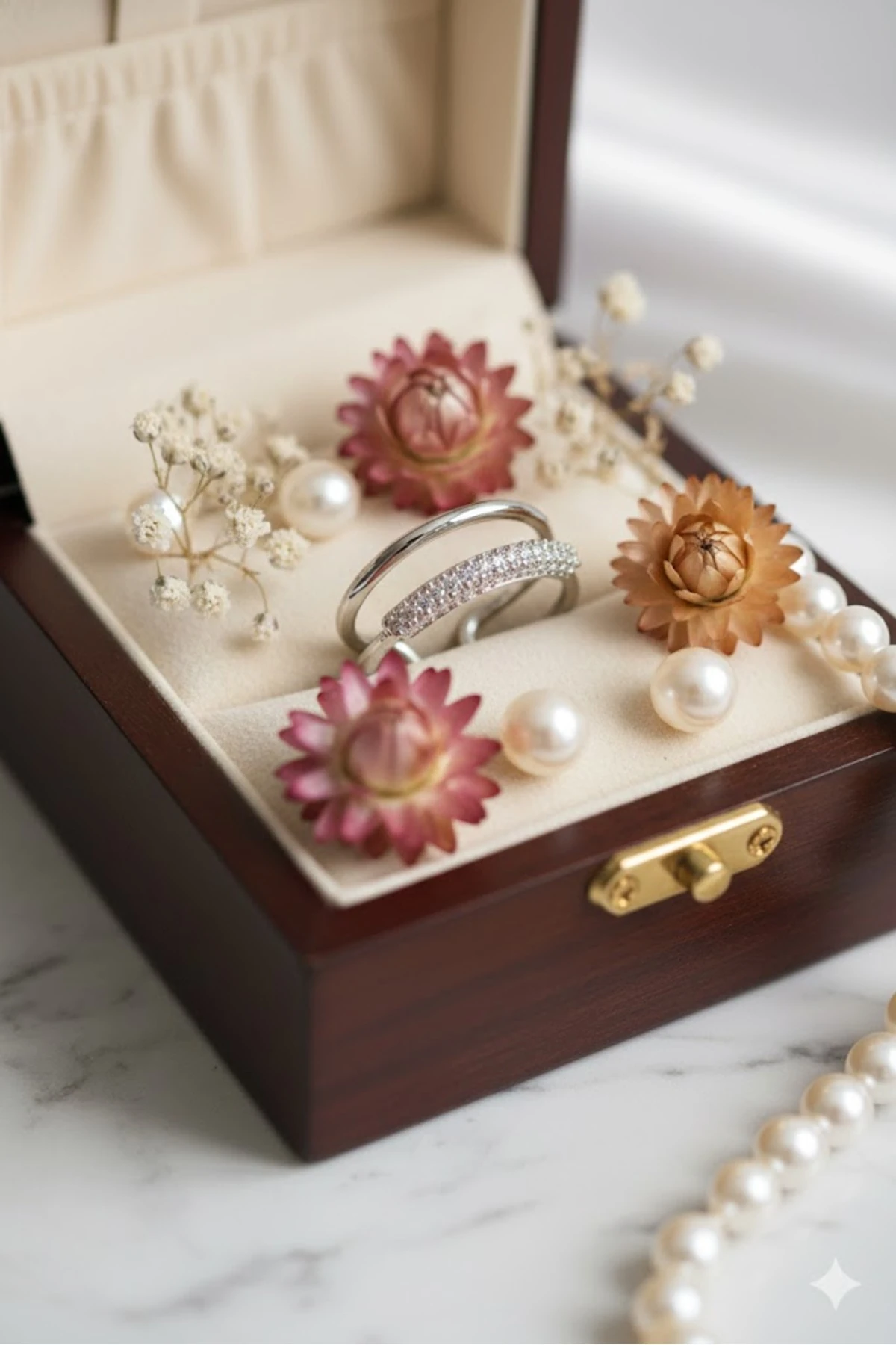 Pirinç Kadın Yüzük Gümüş Renk Zirkon Taşlı Kararmaz | Şık ve Dayanıklı Takı, Aksesuar