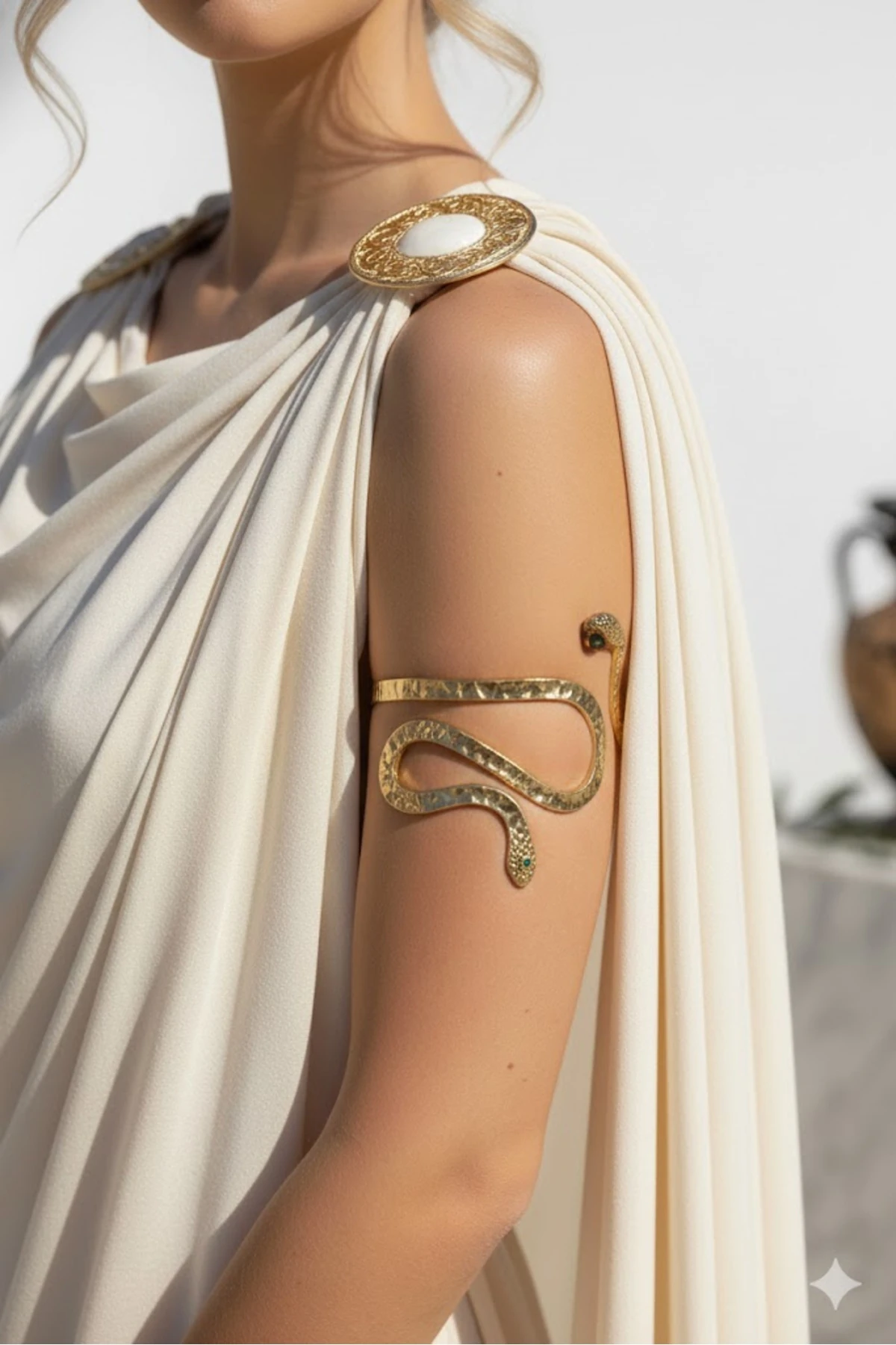 Pirinç Kadın Pazu Bileklik Yılan Model Gold Renk Kararmaz | Şık ve Dayanıklı Takı, Aksesuar