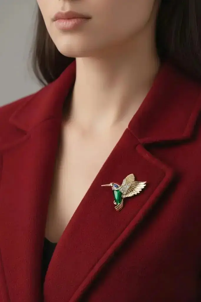 bronz broş - vintage broş - Dorvina