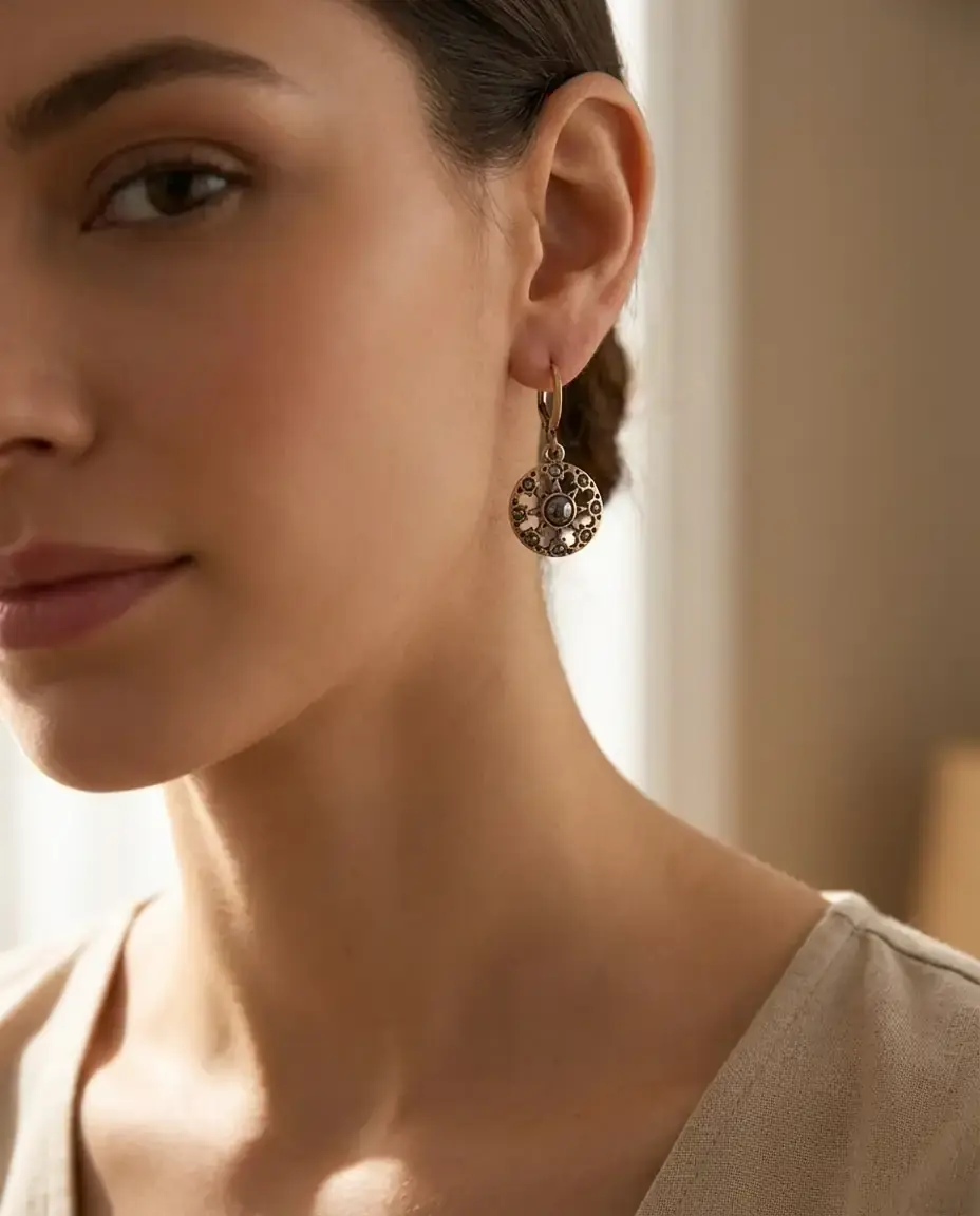 bronz takı modelleri – küpe kolye bileklik – Dorvina