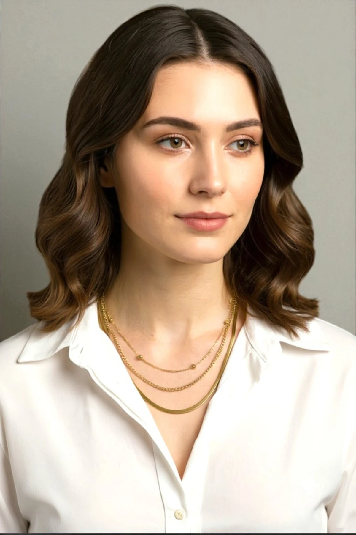 Kadın Kolye Çelik Gold Renk 3'lü 316L Kararmaz | Şık ve Dayanıklı Takı, Aksesuar