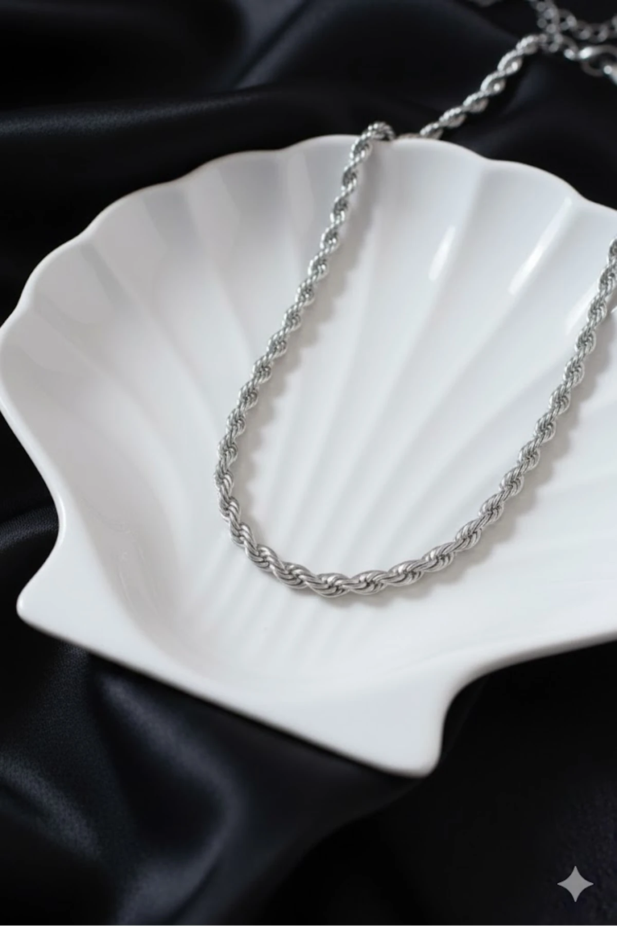 Çelik Kadın Kolye Gümüş Renk Burgu Model 45 cm 316L Kararmaz | Şık ve Dayanıklı Takı, Aksesuar