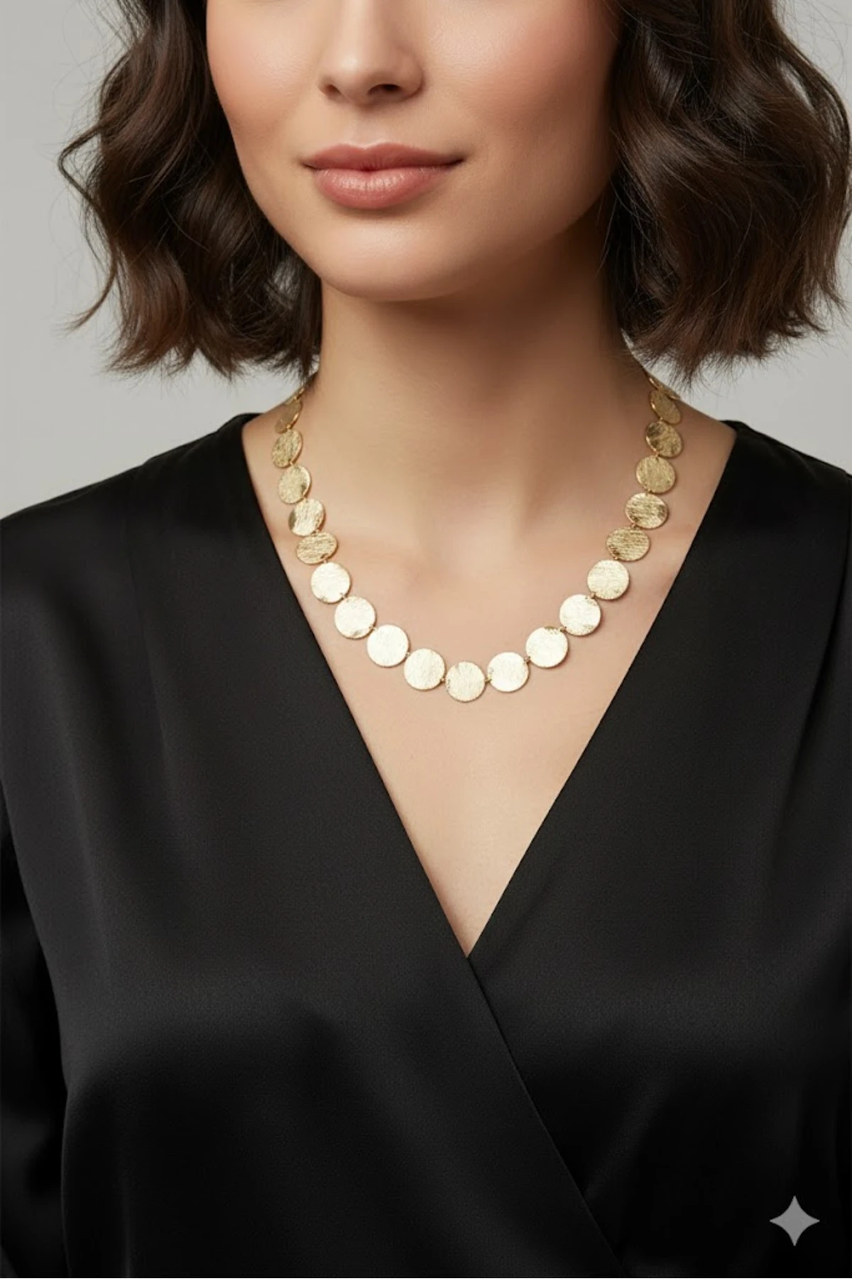 Pirinç Kadın Kolye Sıralı Para Model Gold Renk | Şık ve Dayanıklı Takı, Aksesuar