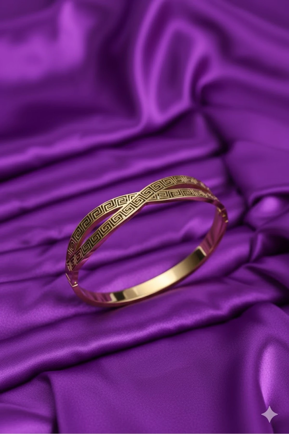 Çelik Kadın Kelepçe Bileklik Gold Renk Vintage 316L Kararmaz | Şık ve Dayanıklı Takı, Aksesuar