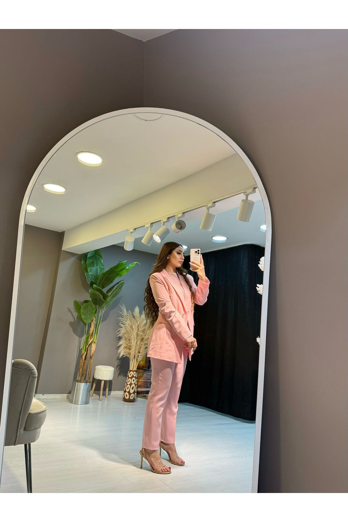 Blazer Ceketli 2'li Pudra Takım