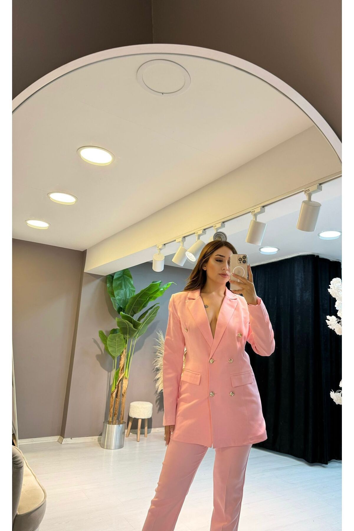 Blazer Ceketli 2'li Pudra Takım