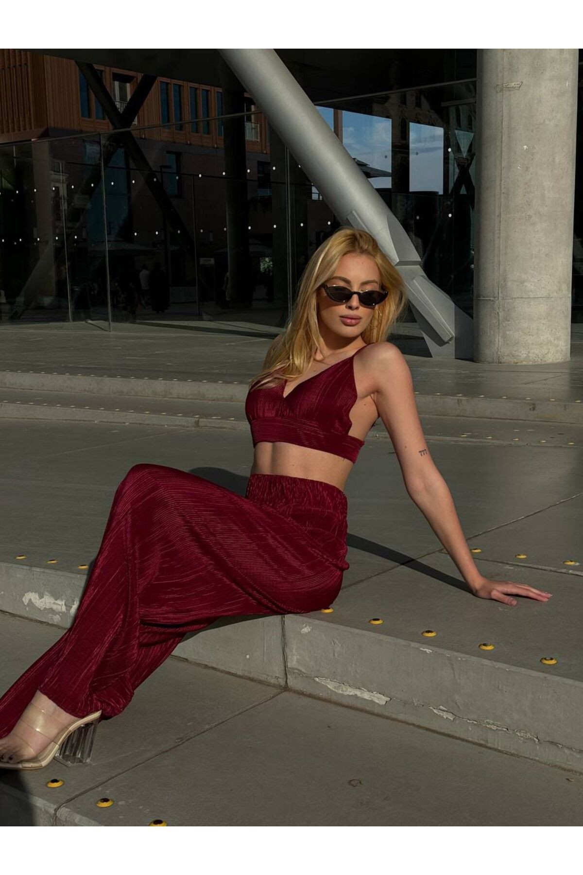 3'lü Takım Standart Bordo