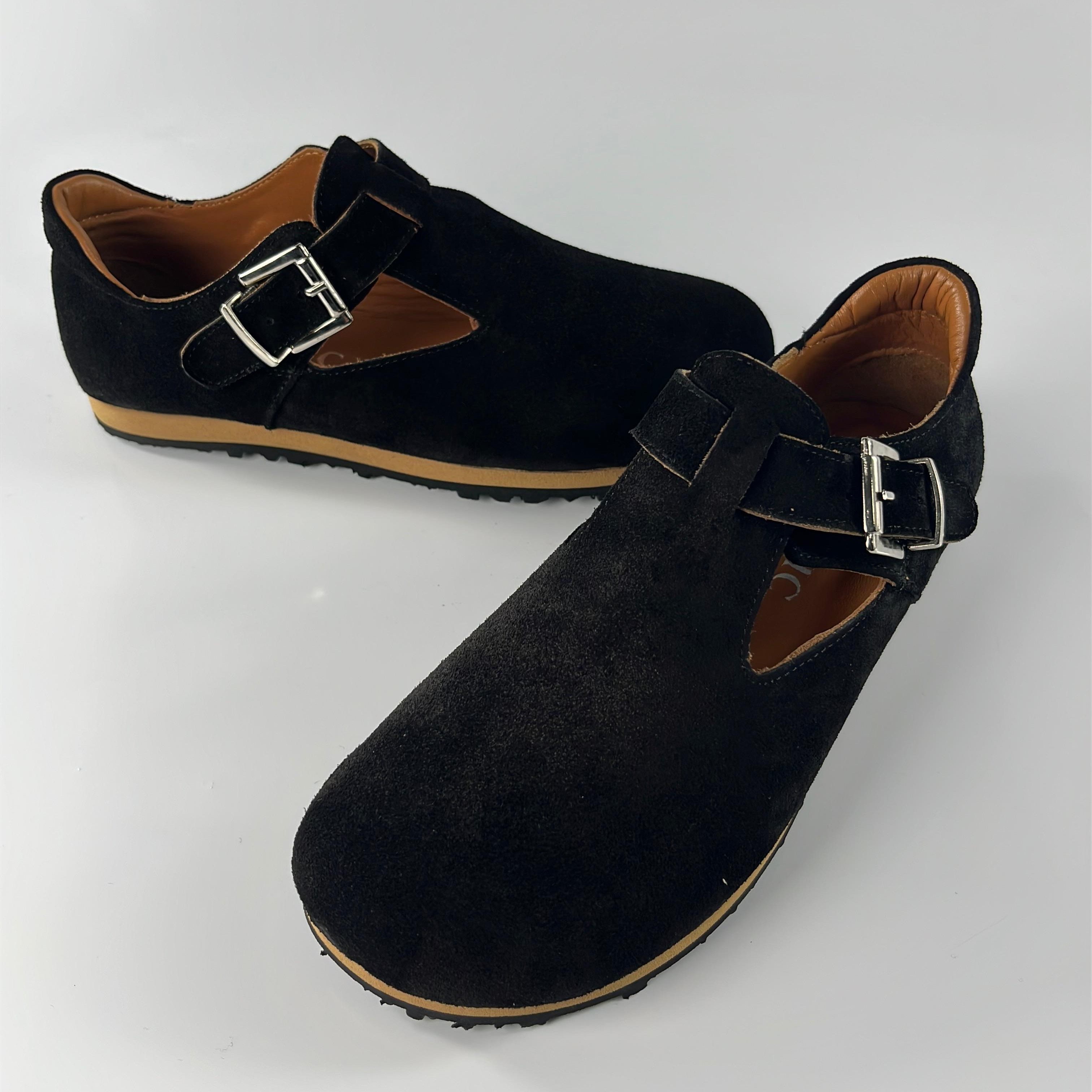 Black Süet Comfort Slip-On