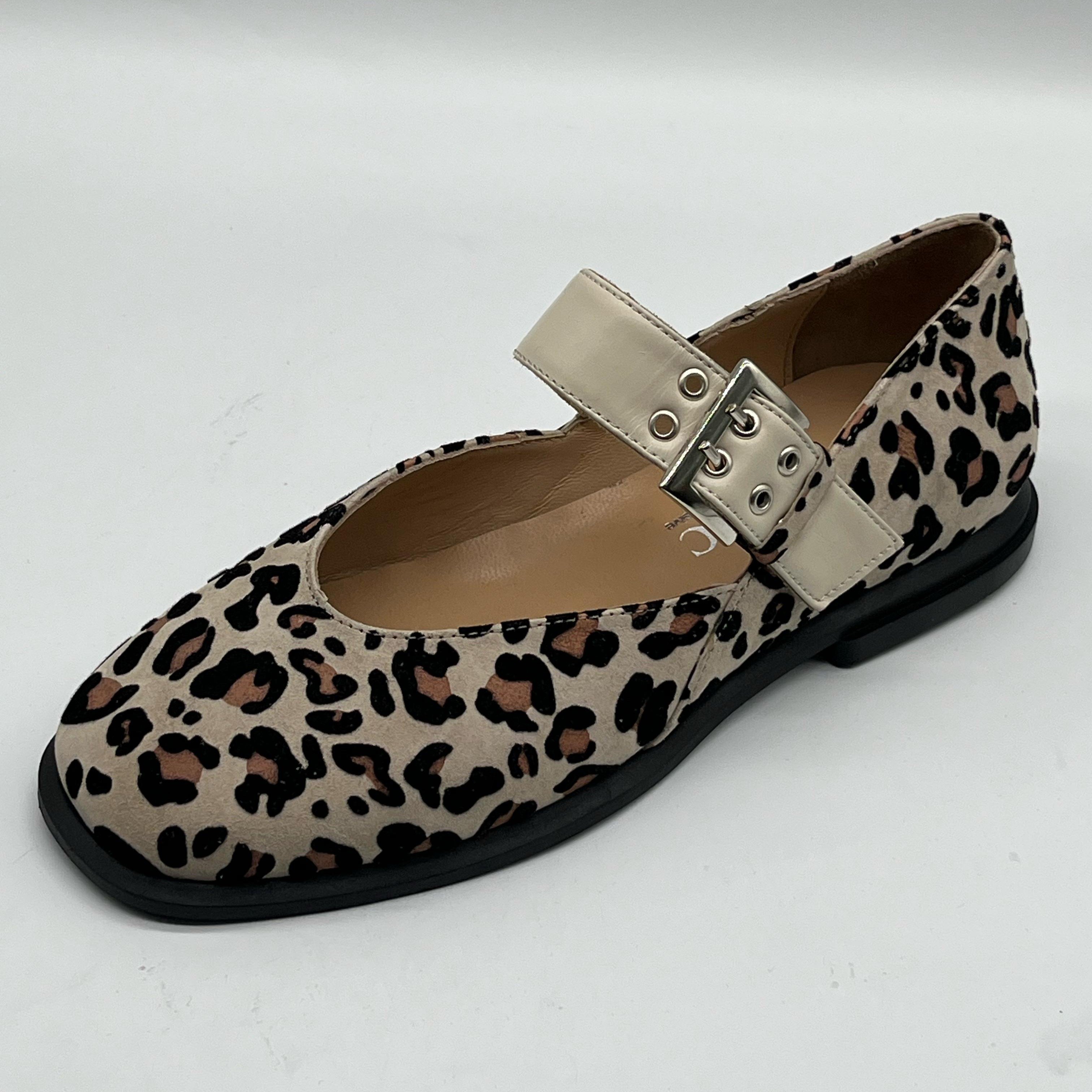 Bej Leopard Mary Jane