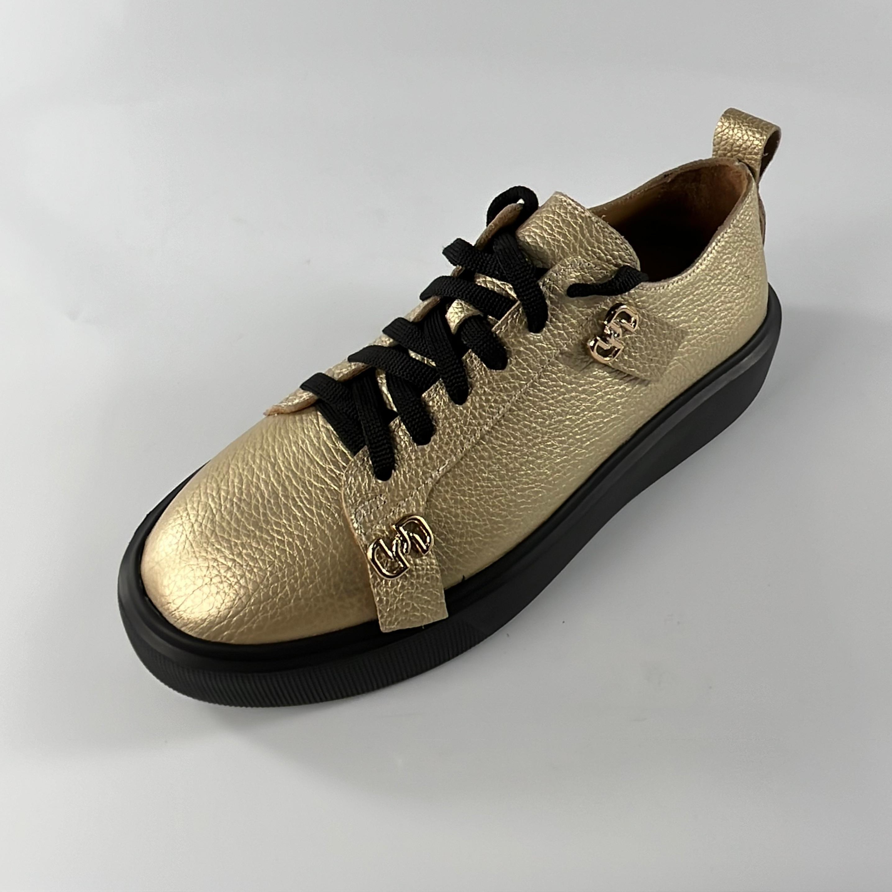 Metallic Gold Sneaker