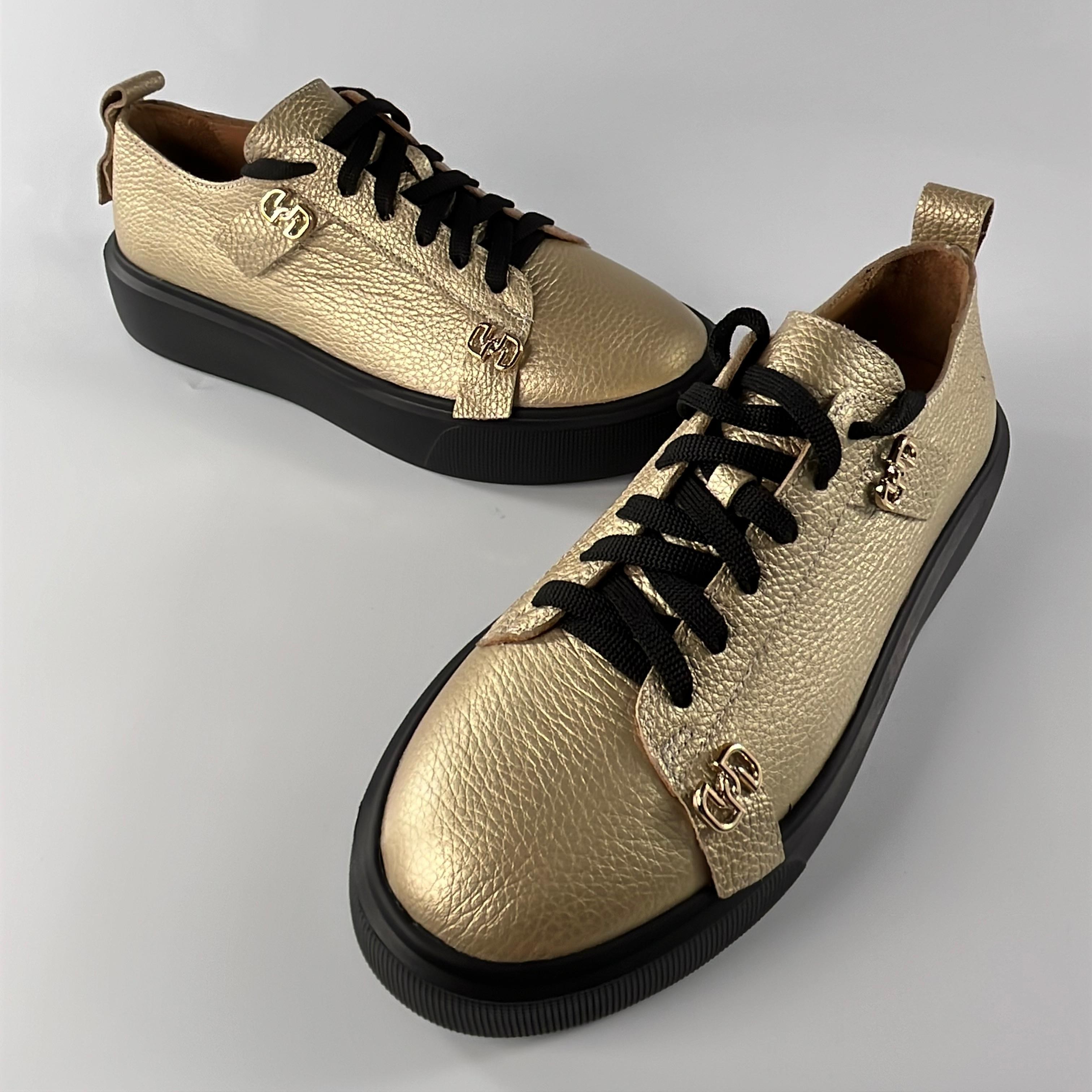 Metallic Gold Sneaker