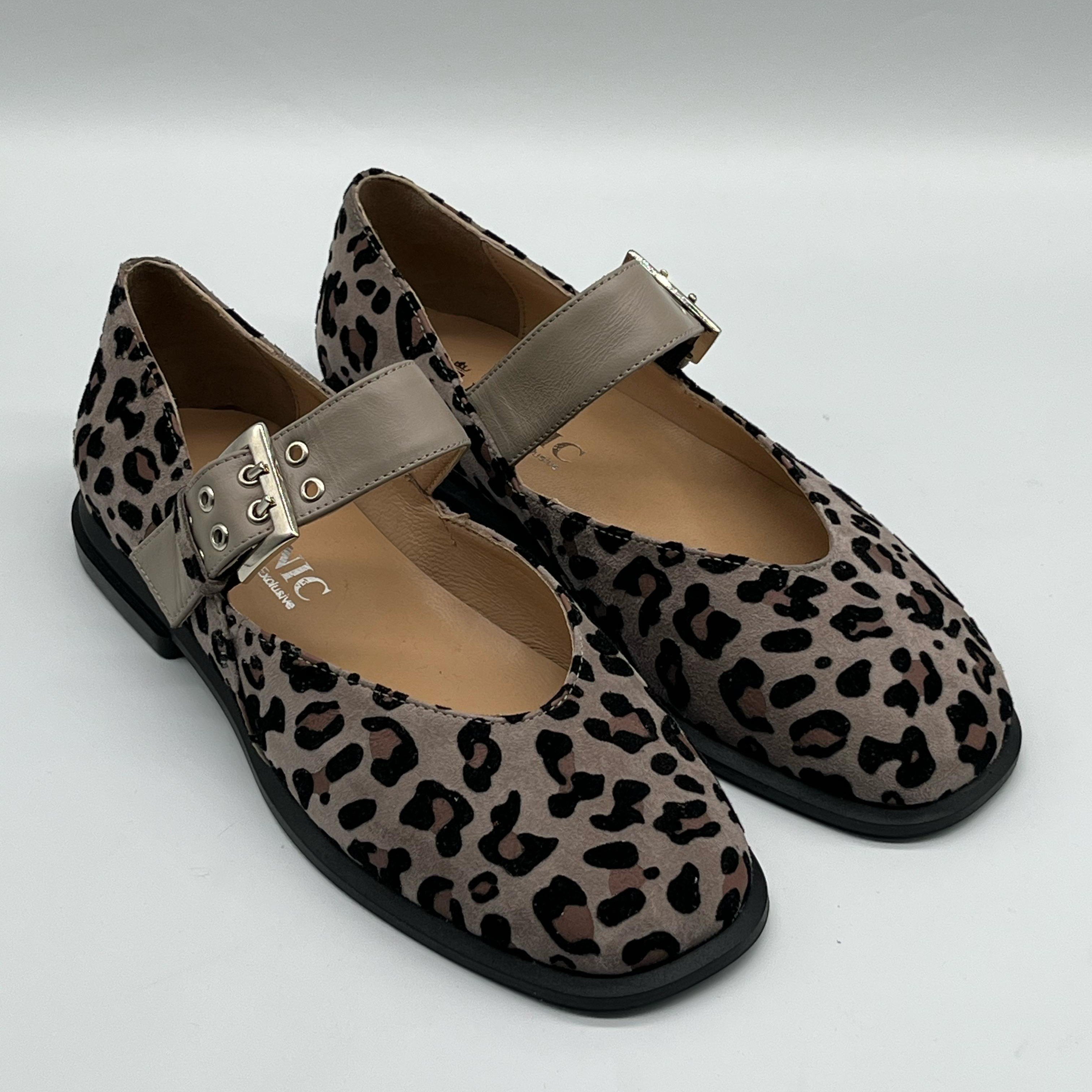 Gri Leopard Mary Jane