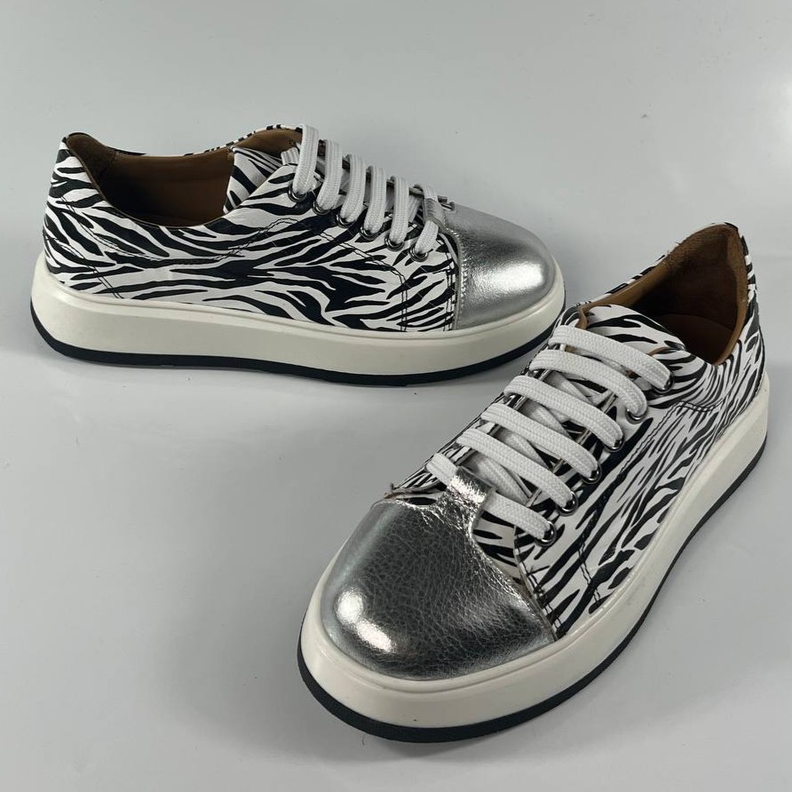 Silver Zebra Sneaker