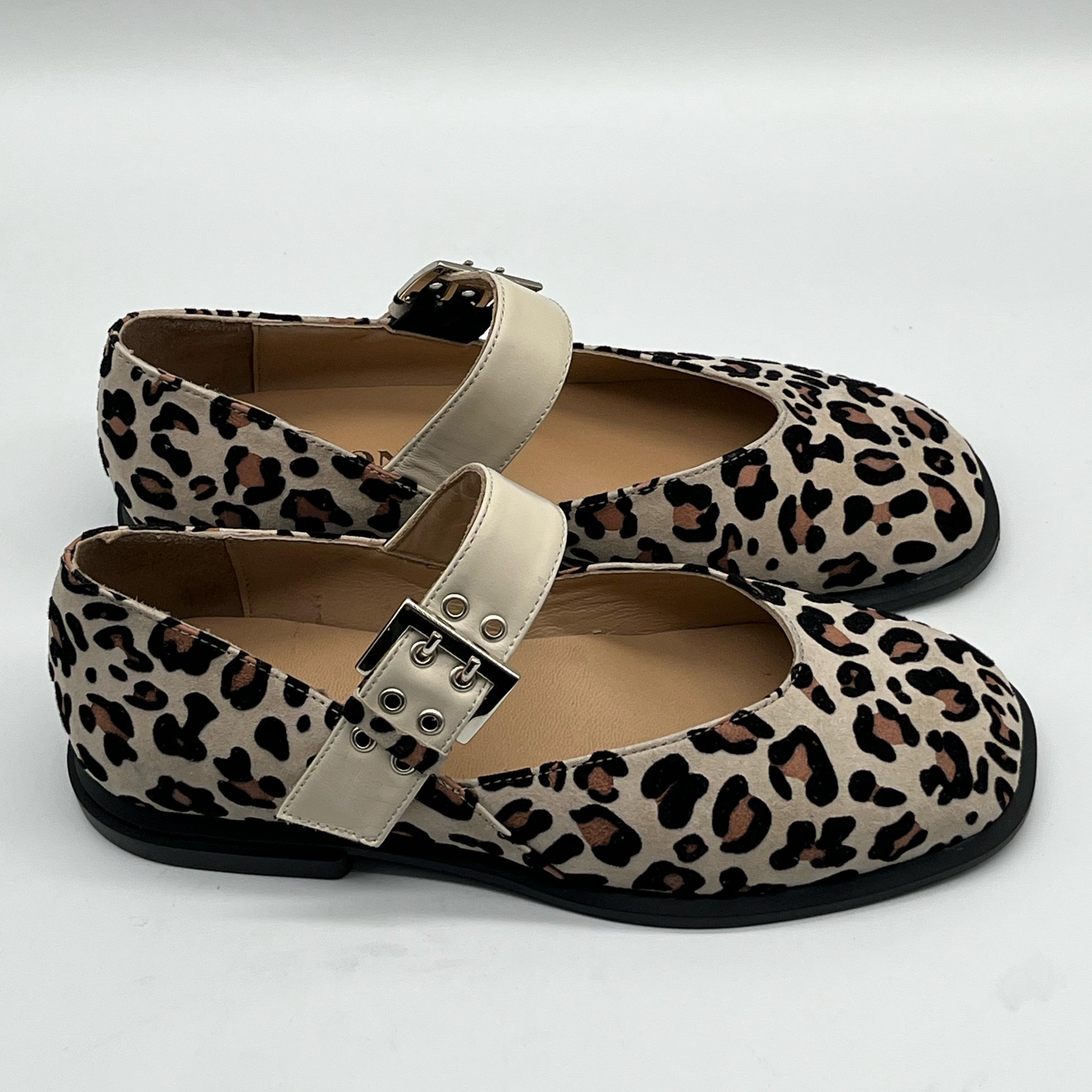 Bej Leopard Mary Jane