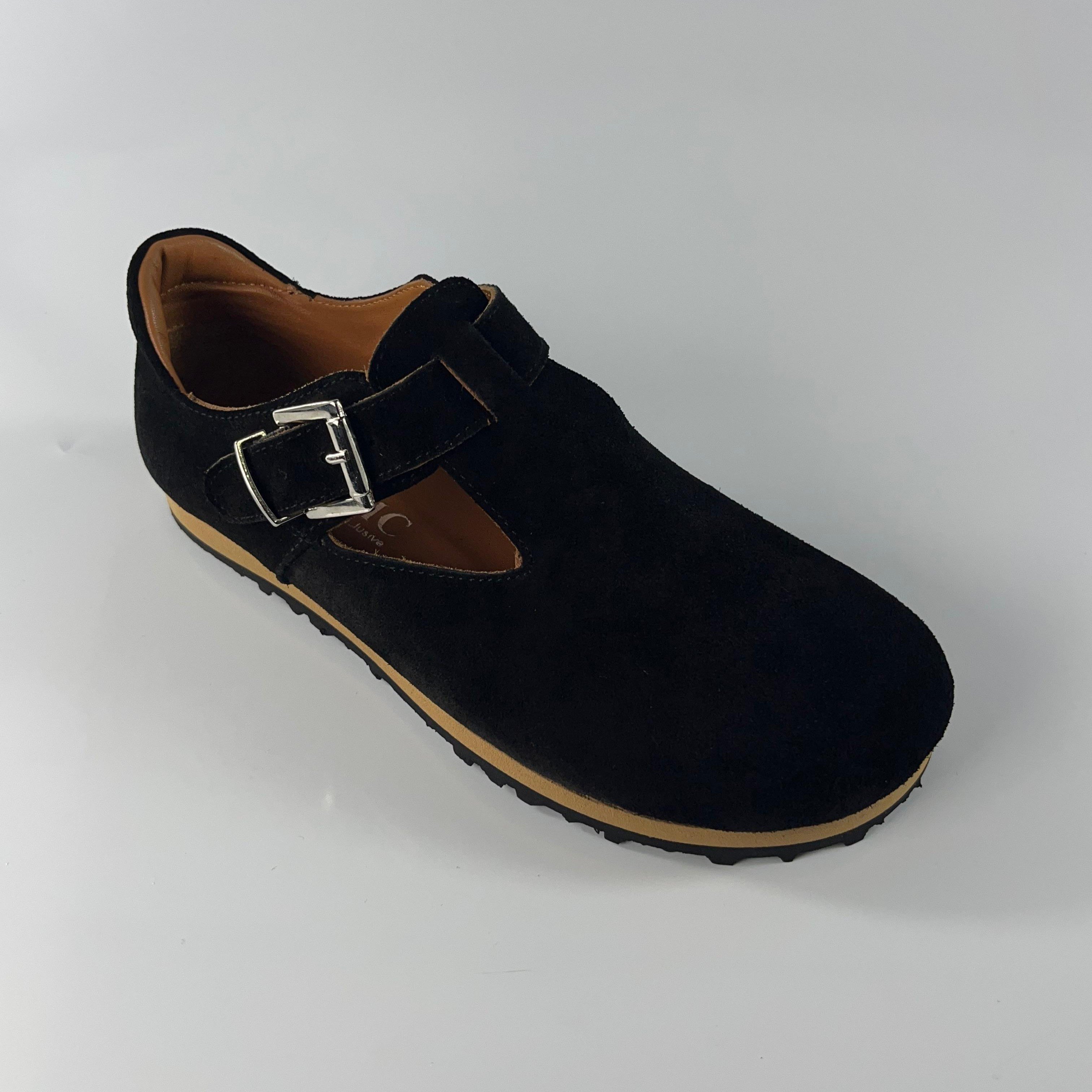 Black Süet Comfort Slip-On