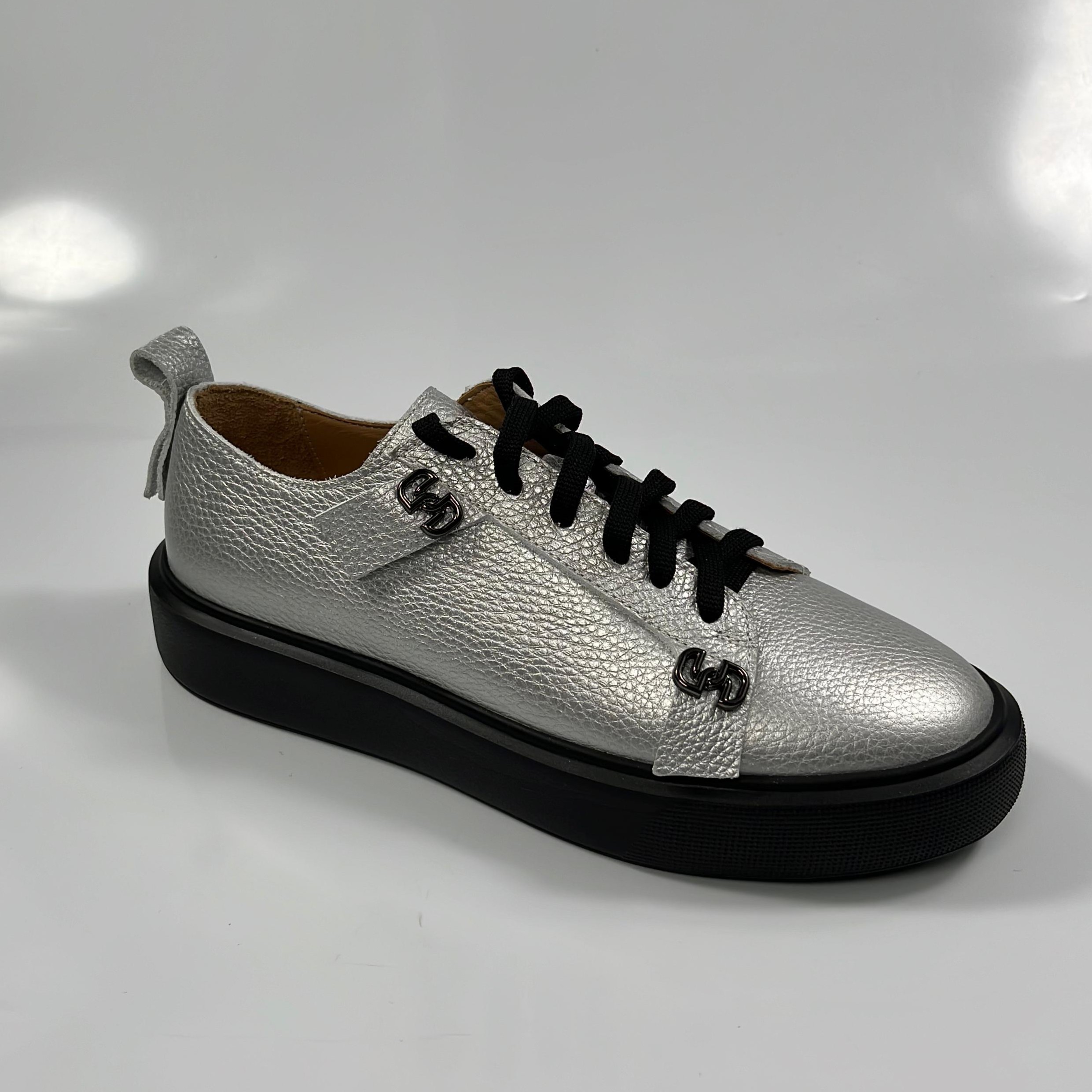 Metallic Silver Sneaker