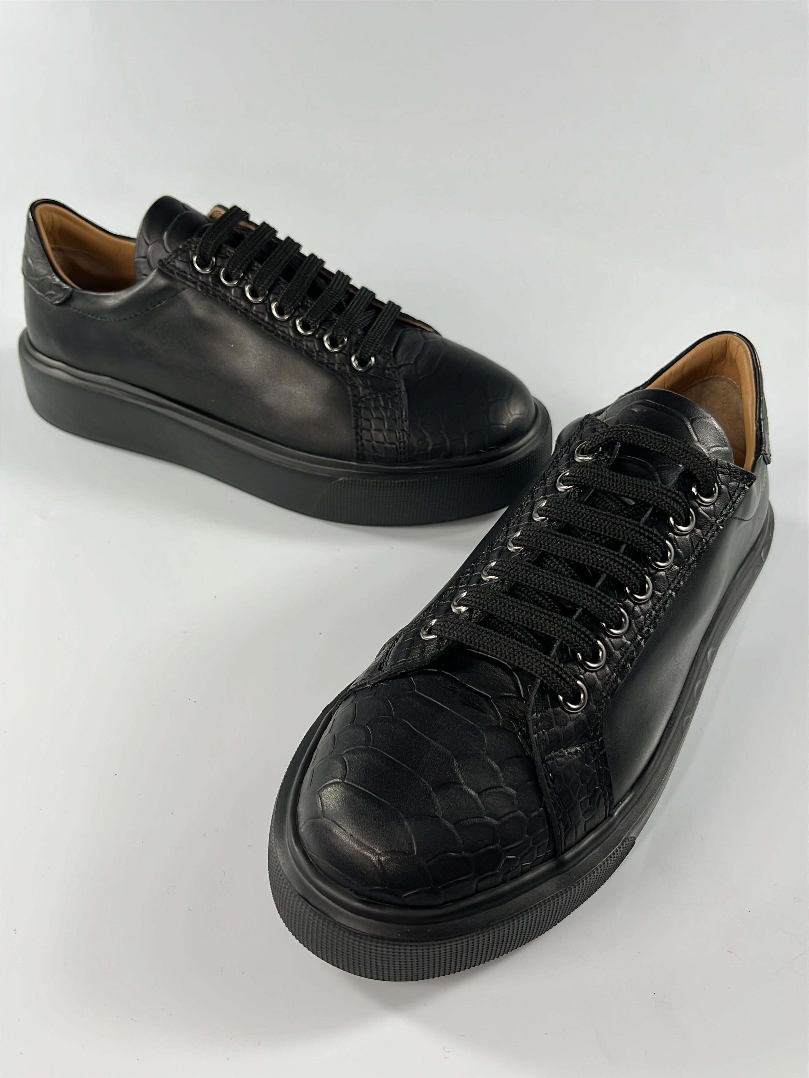  Black Kroko Sneaker