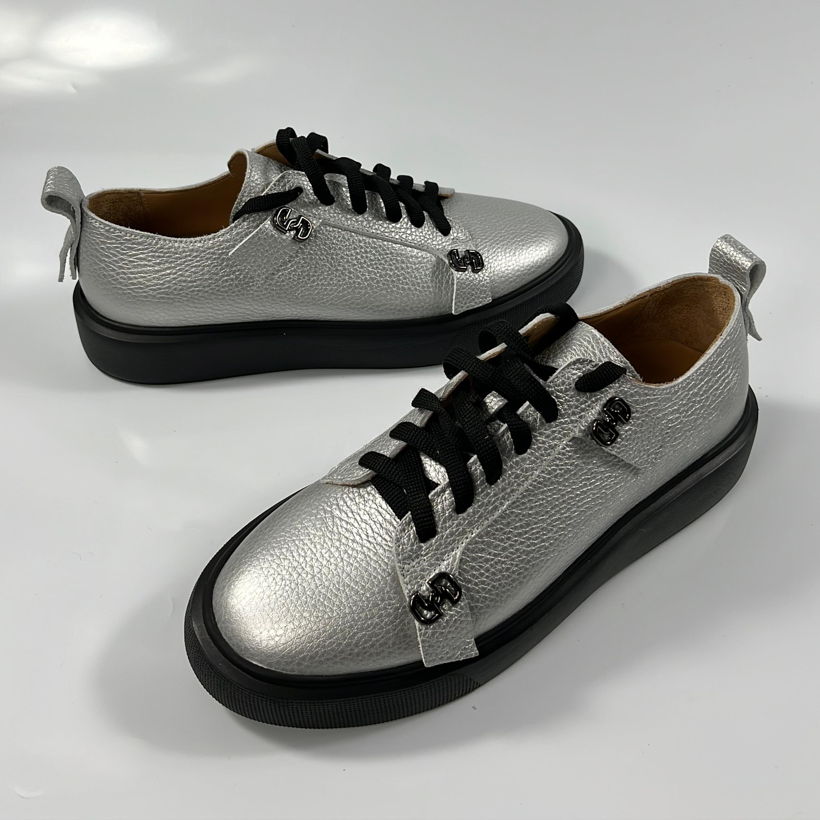 Metallic Silver Sneaker