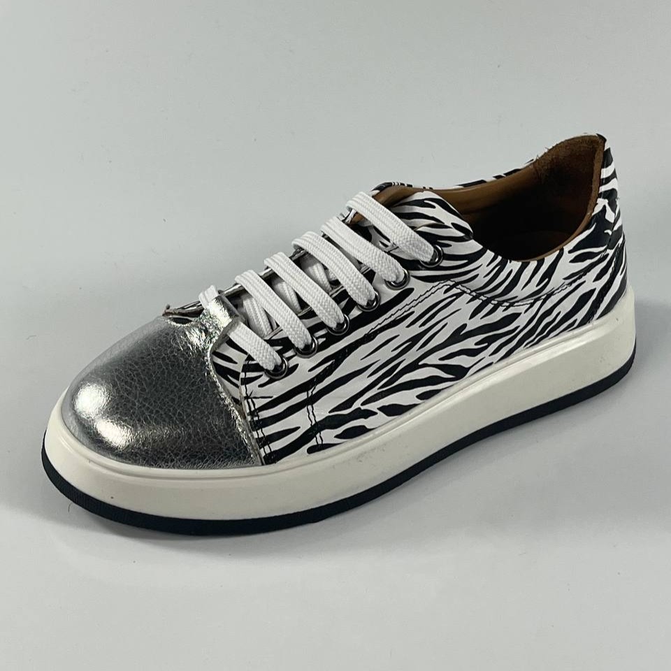 Silver Zebra Sneaker