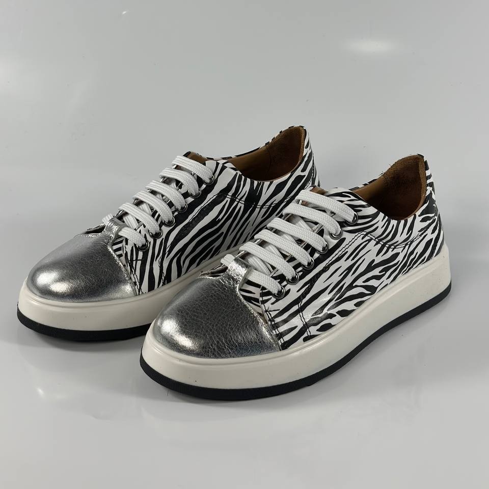 Silver Zebra Sneaker