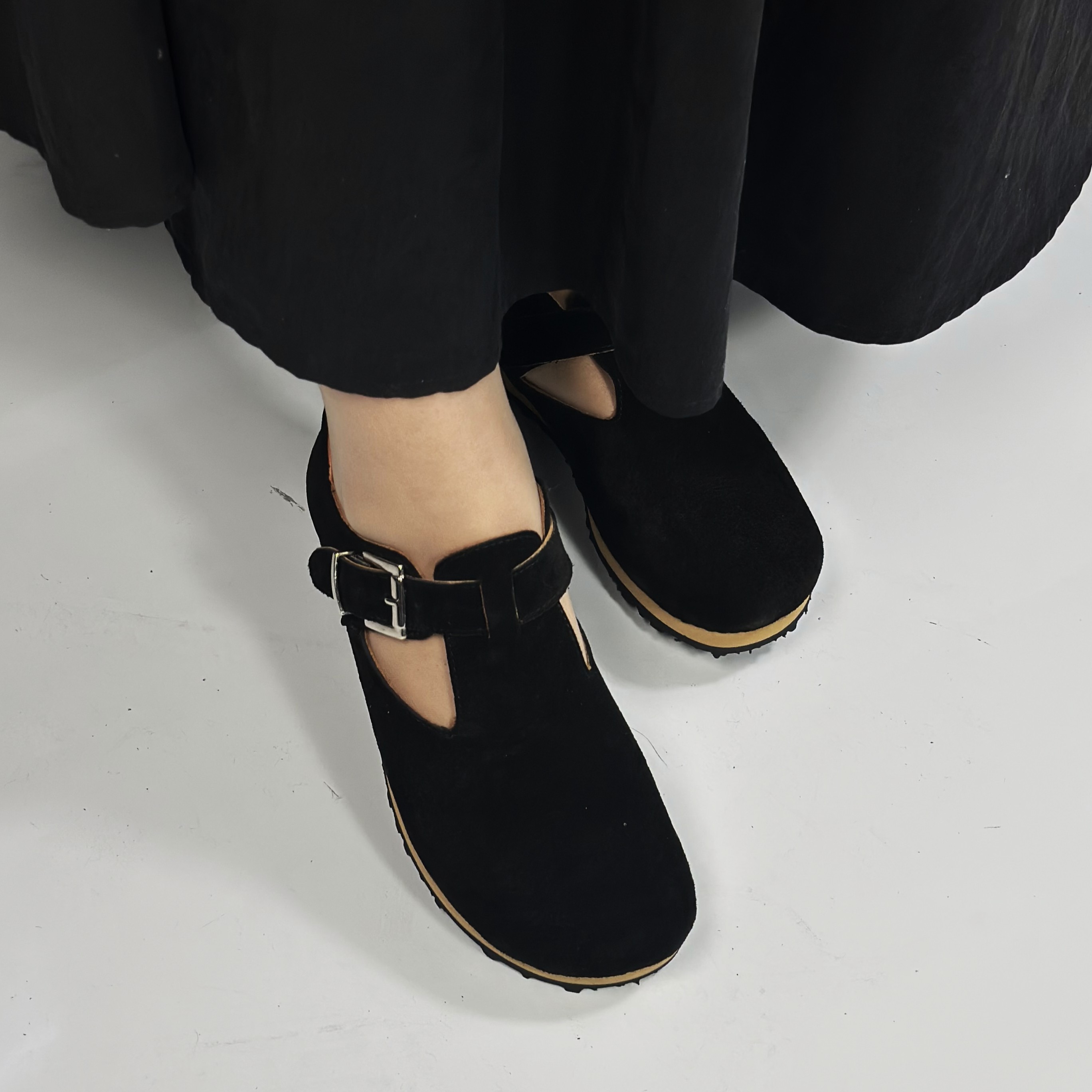 Black Süet Comfort Slip-On