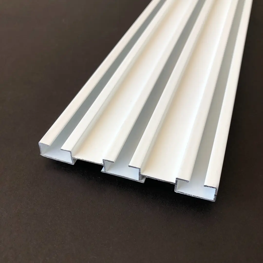 Üç Kanallı Alüminyum Beyaz Perde Rayı (73mm) Üçlü Korniş