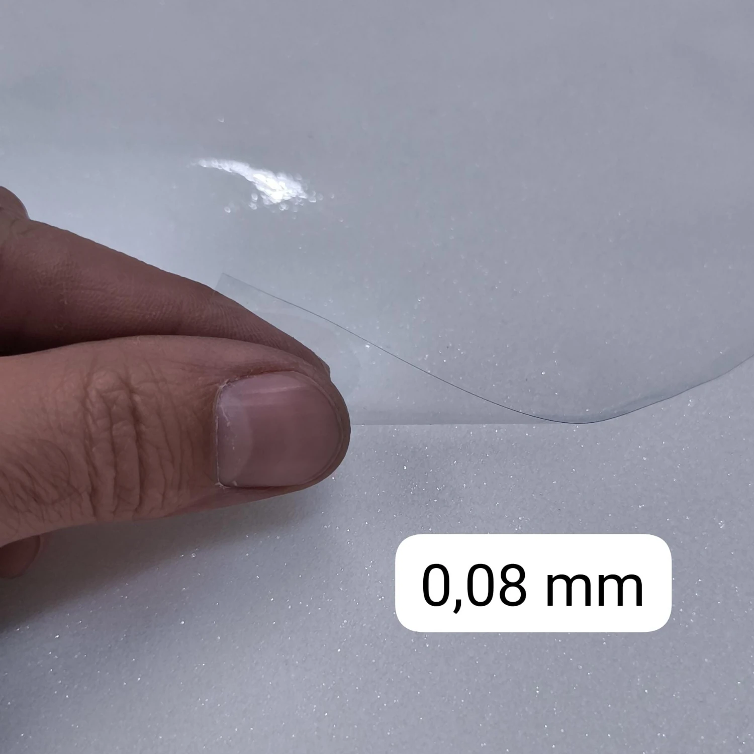 Şeffaf PVC 0,08 mm 100 adet ''40 x 60cm'' İnce (Hafif Pudralı) Masa Örtüsü Kaymaz Koruyucu