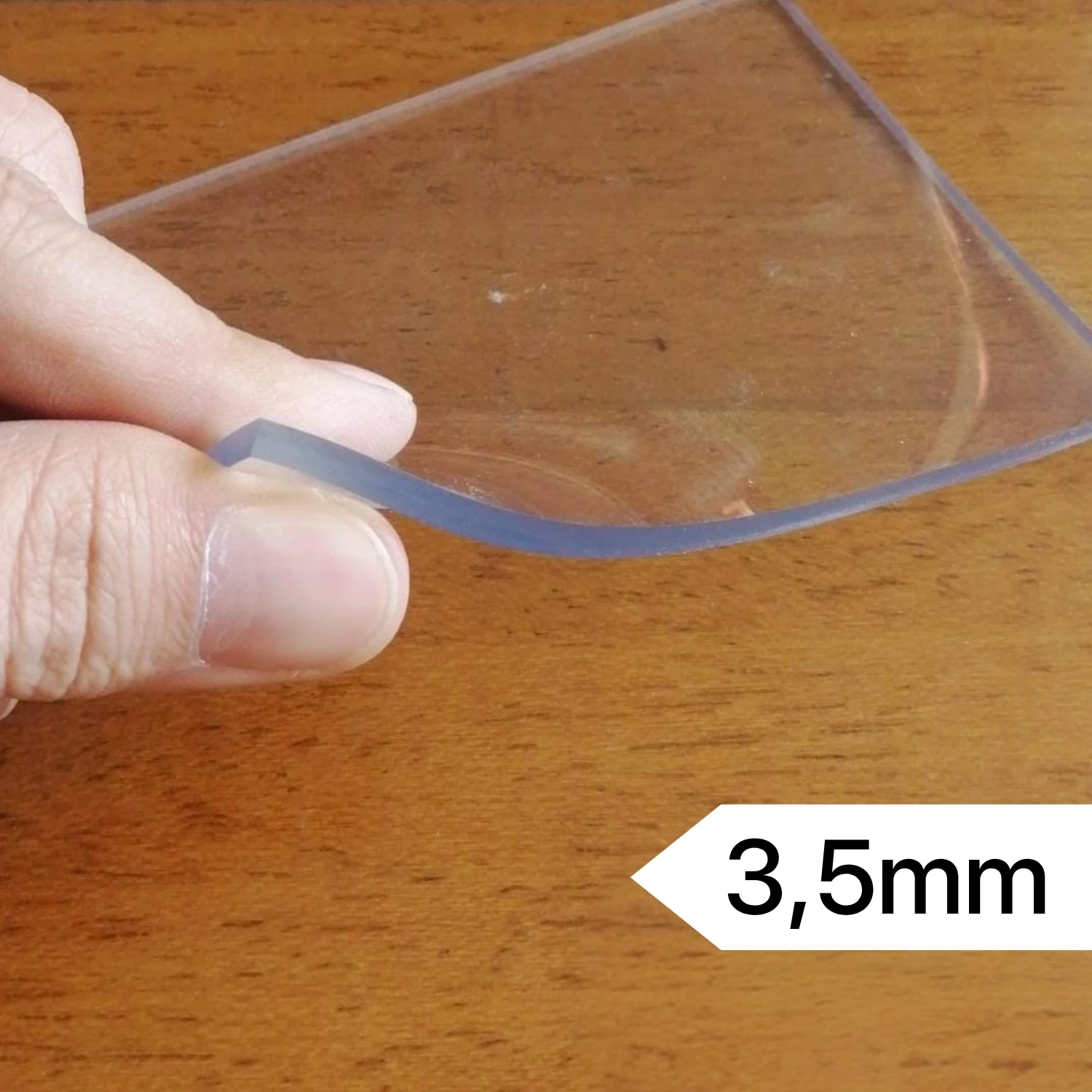 Şeffaf PVC 3,5 mm Kalın Masa Örtüsü Kaymaz Koruyucu